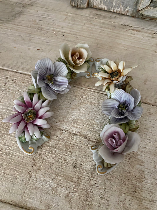 Antique Italian Bisque Flowers