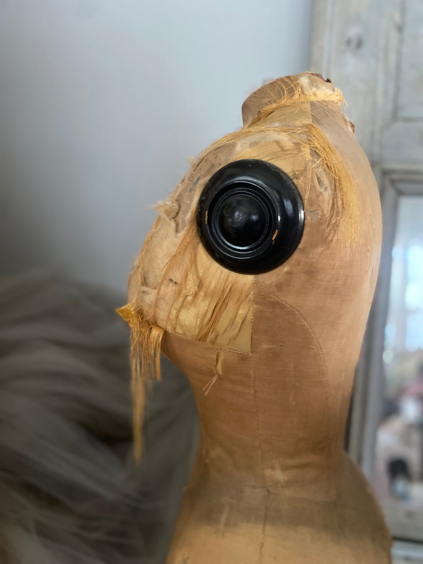 RESERVED Antique French Corset Mannequin