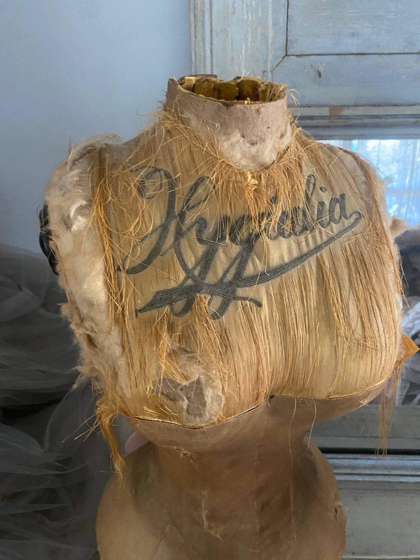 RESERVED Antique French Corset Mannequin
