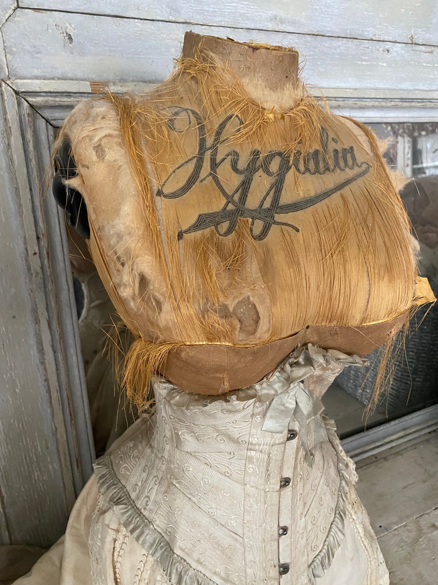 RESERVED Antique French Corset Mannequin