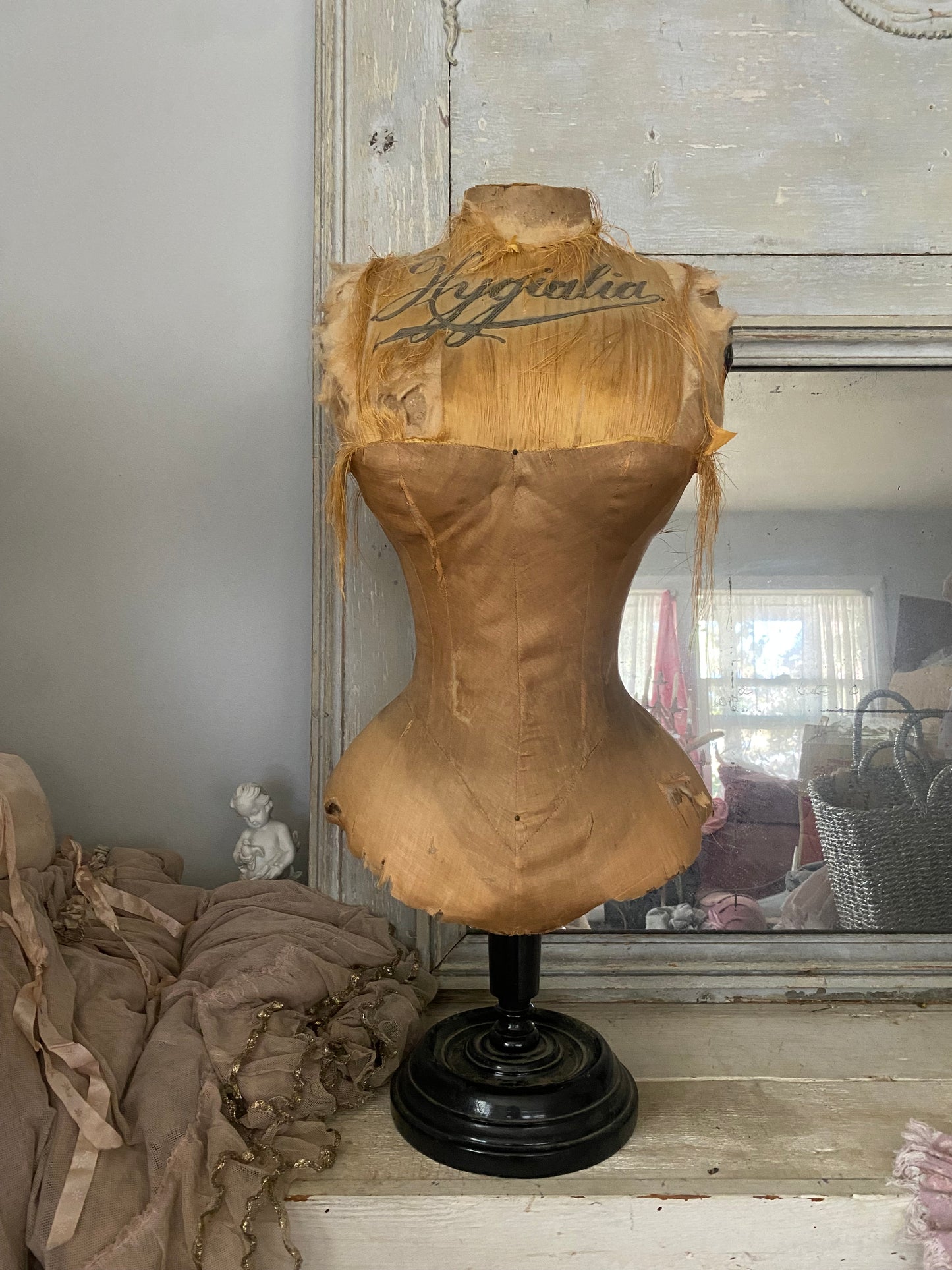 RESERVED Antique French Corset Mannequin