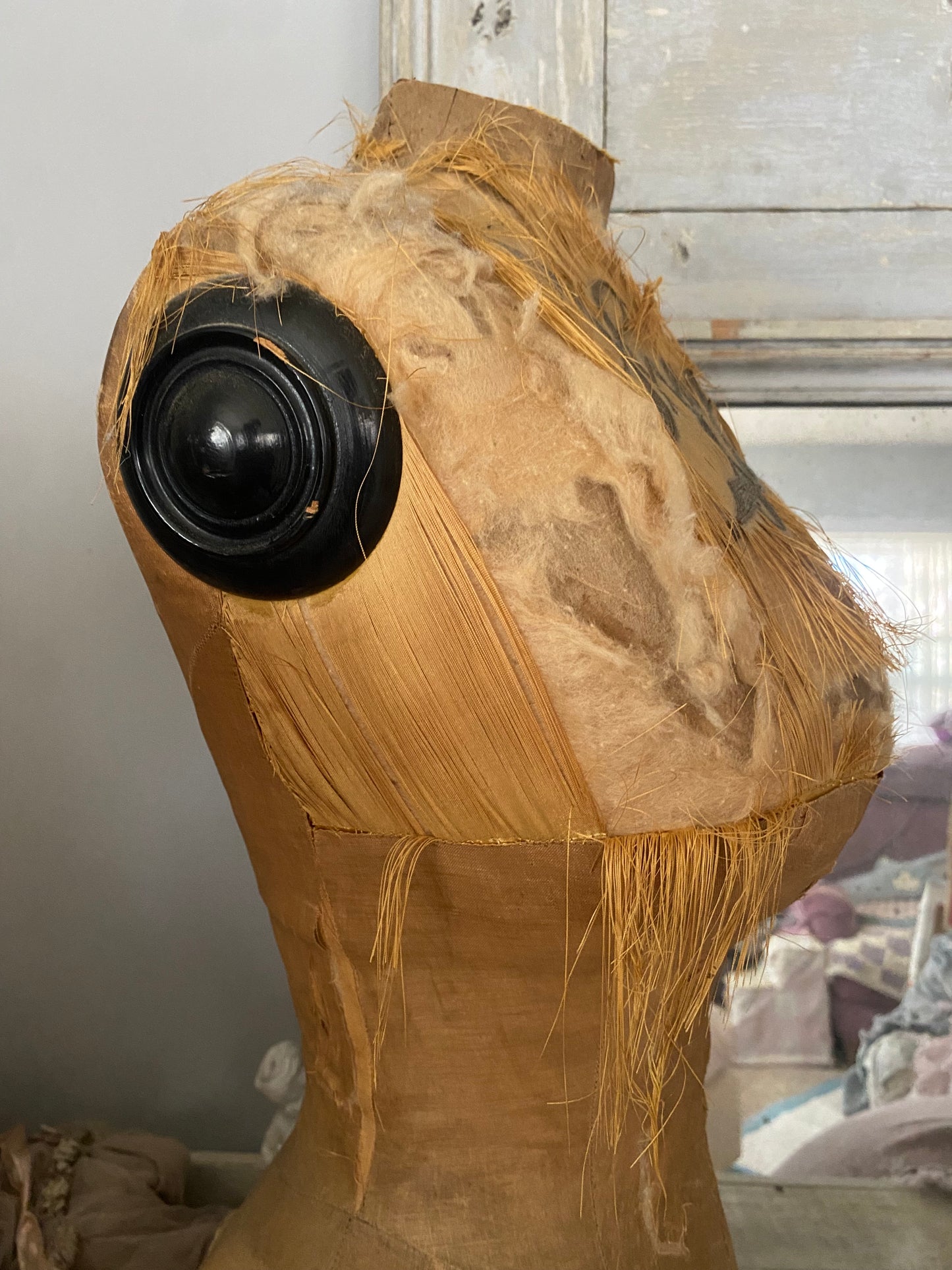 RESERVED Antique French Corset Mannequin
