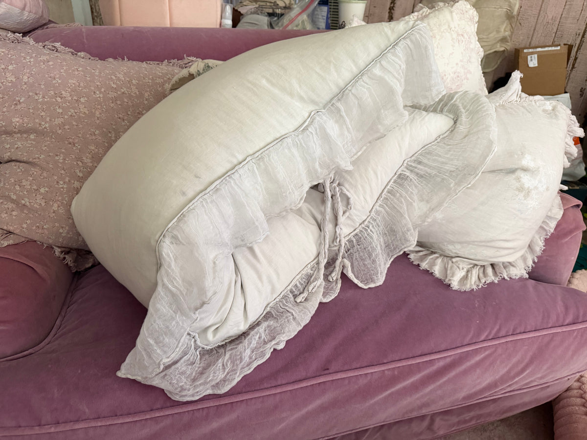 RARE Retired Bella Notte Whisper Linen Body Pillow