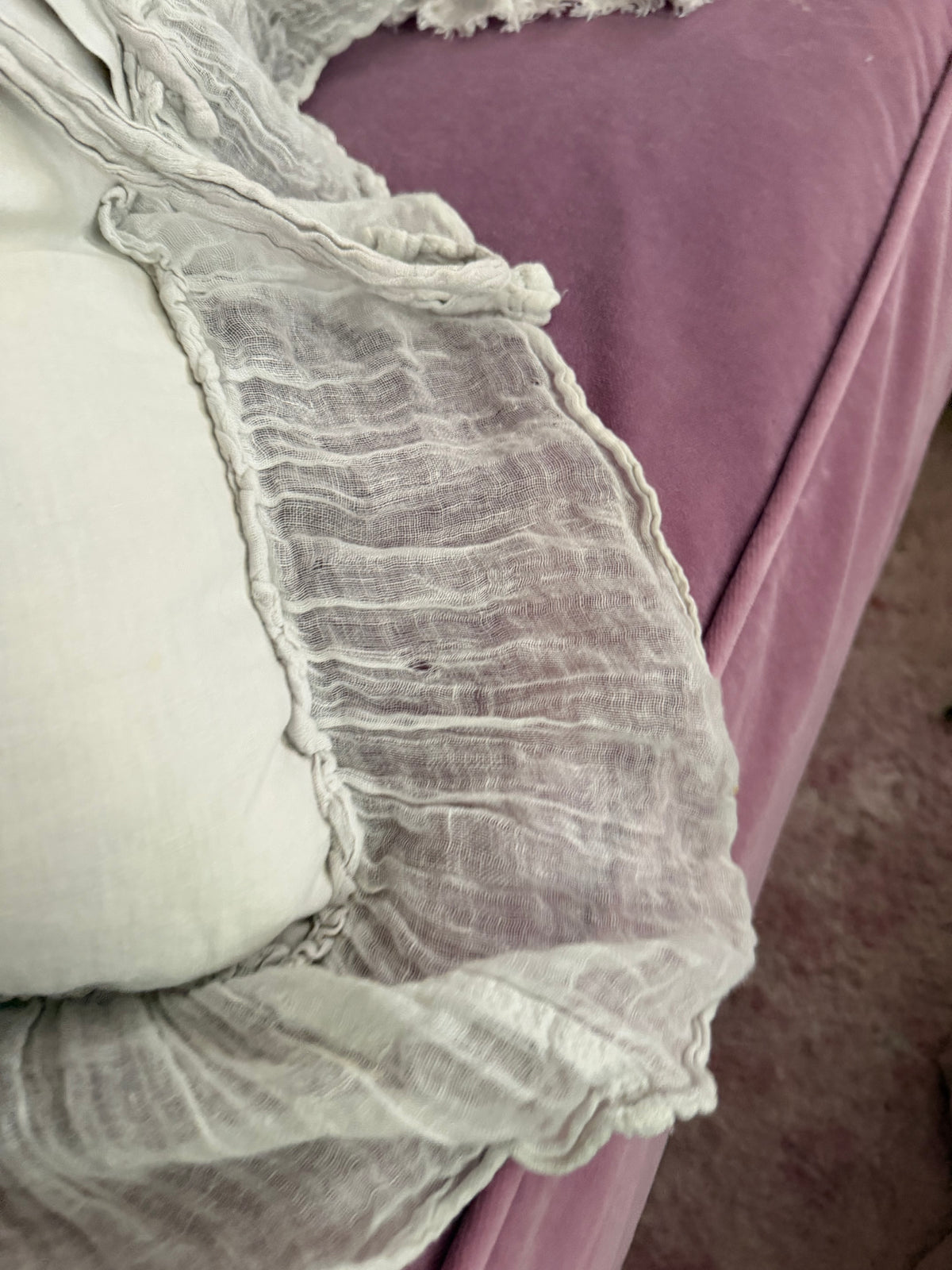 RARE Retired Bella Notte Whisper Linen Body Pillow