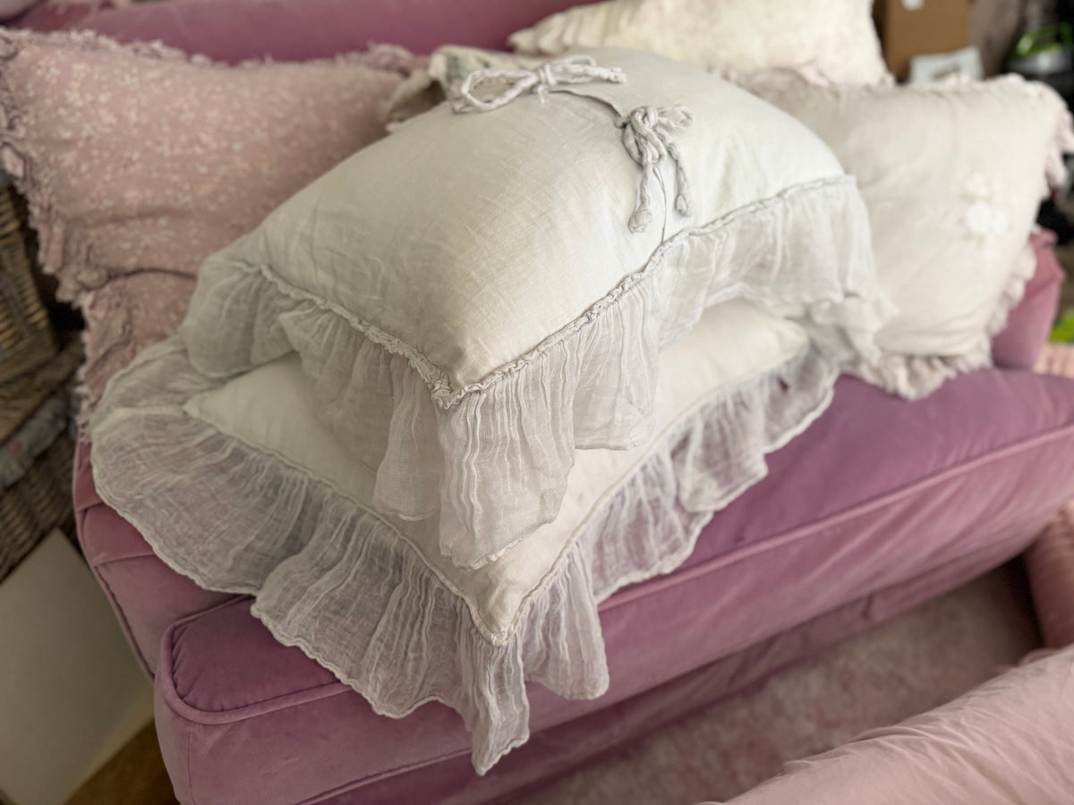 RARE Retired Bella Notte Whisper Linen Body Pillow