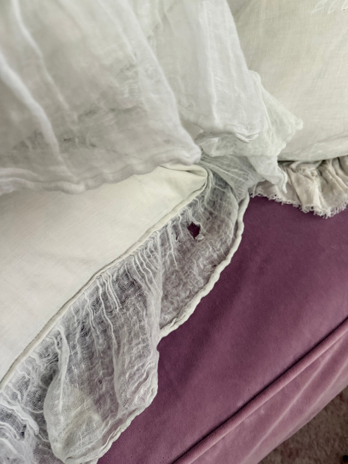 RARE Retired Bella Notte Whisper Linen Body Pillow