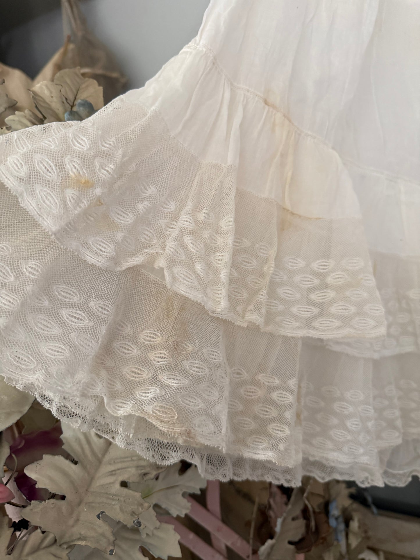 Collection Antique Victorian Whites Lace Nightgown Slip Pantalons