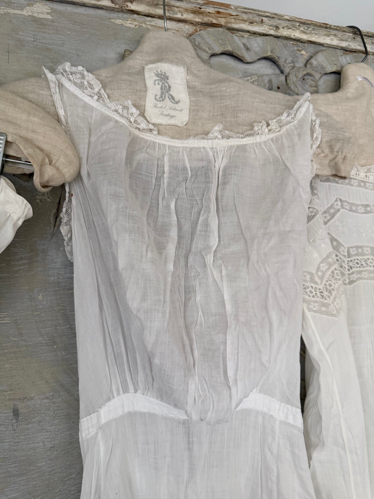 Collection Antique Victorian Whites Lace Nightgown Slip Pantalons
