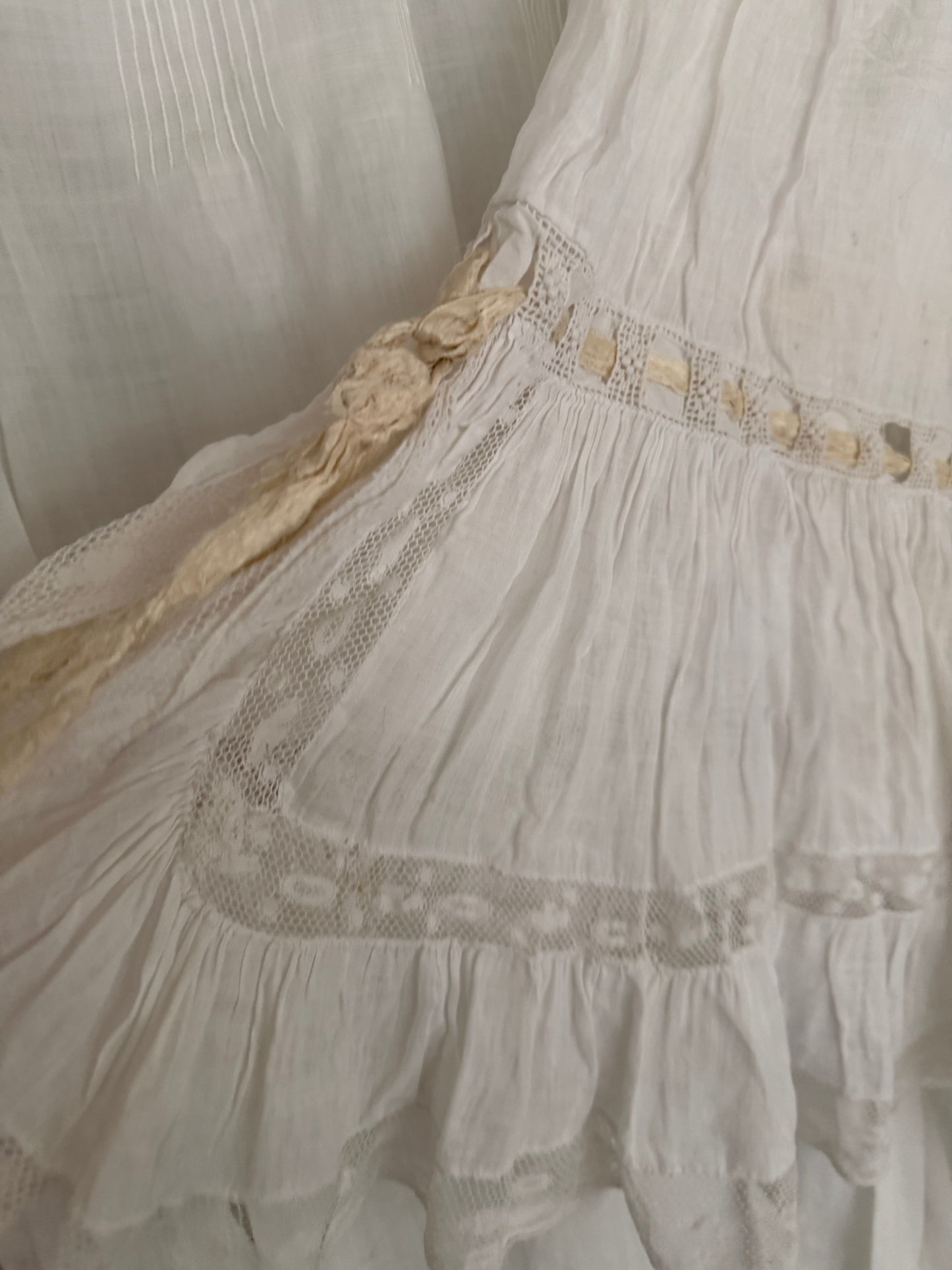 Collection Antique Victorian Whites Lace Nightgown Slip Pantalons
