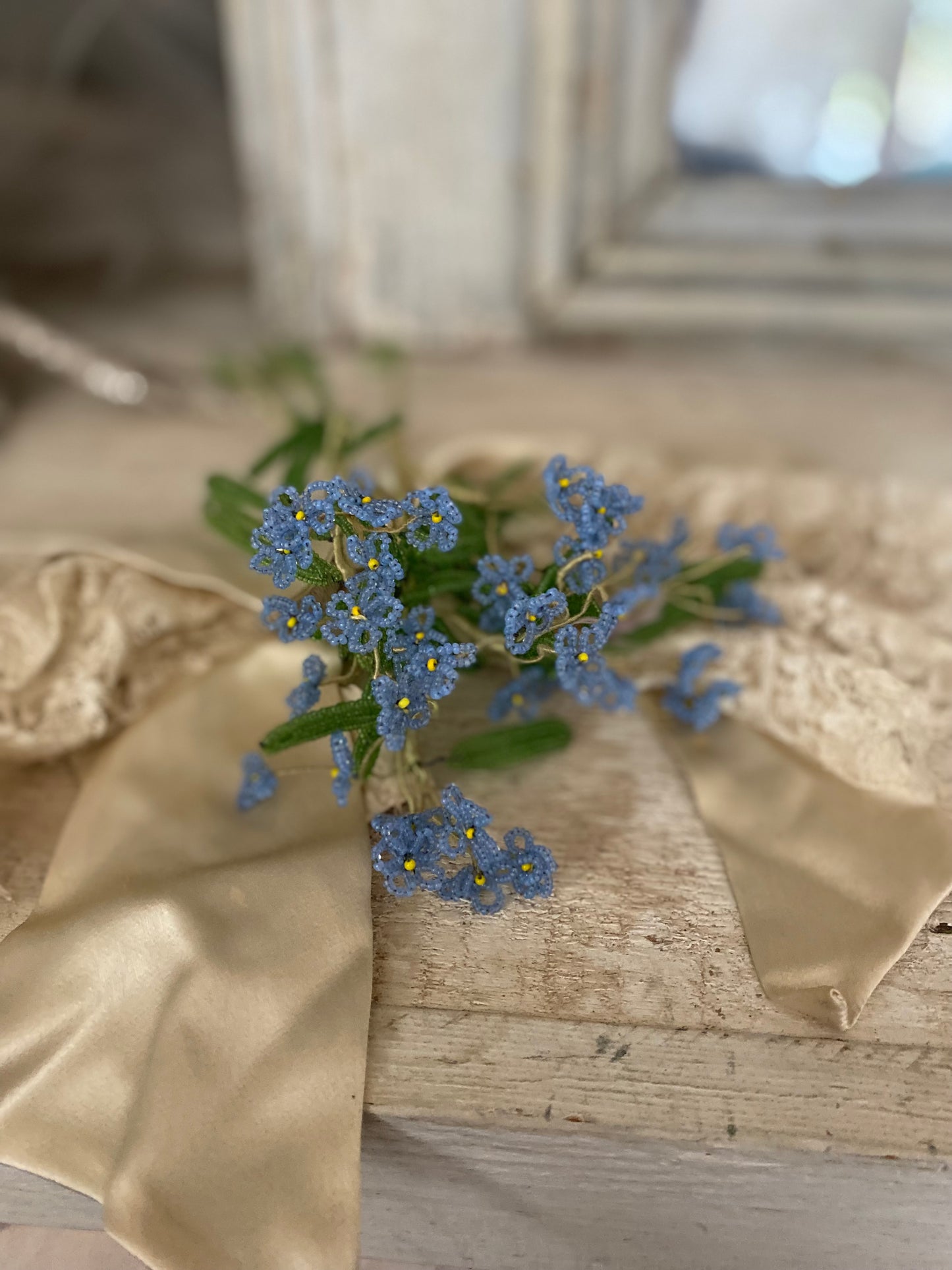 Antique French Beaded Flowers