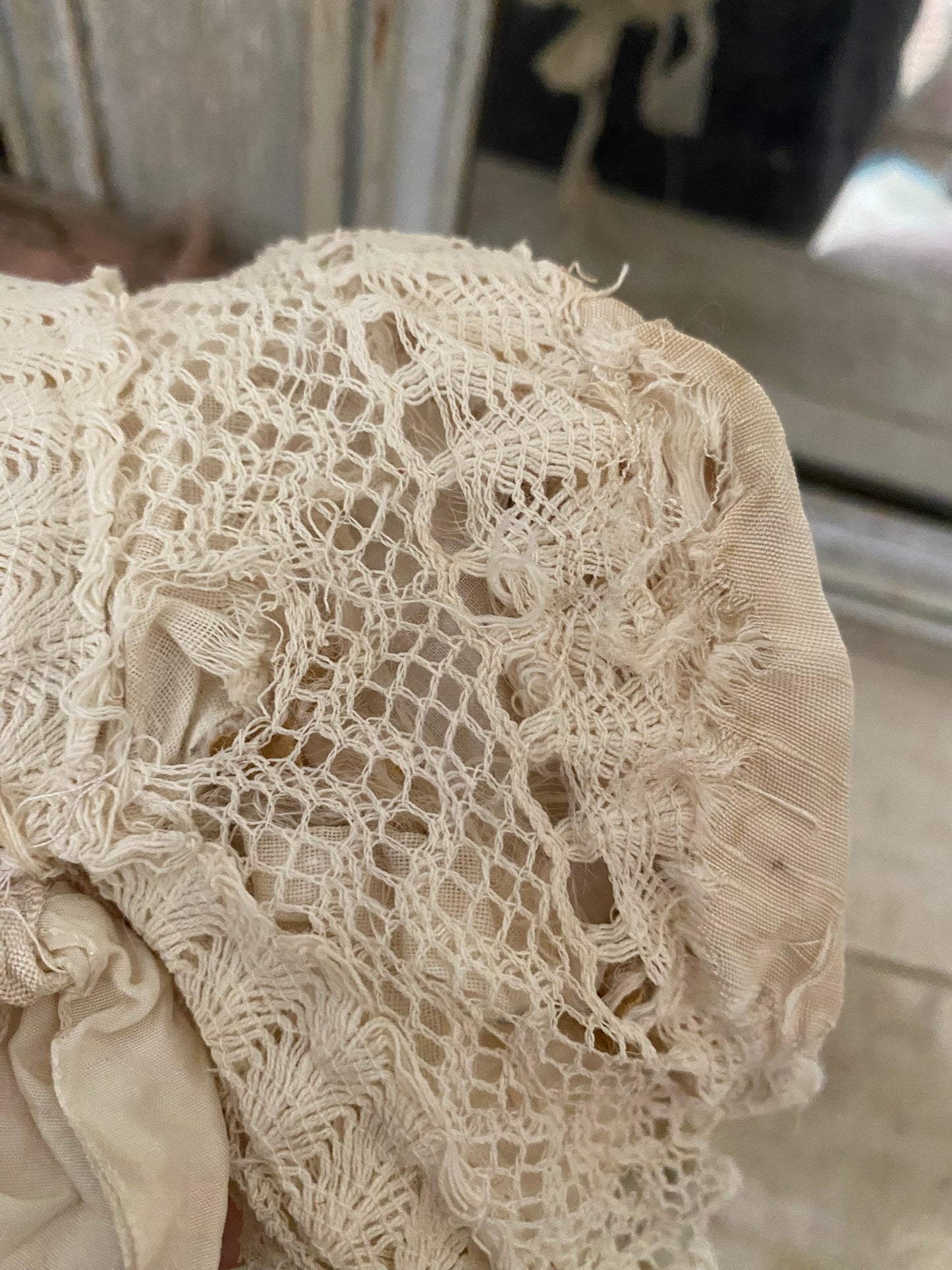 Antique 1920s Lace Basket