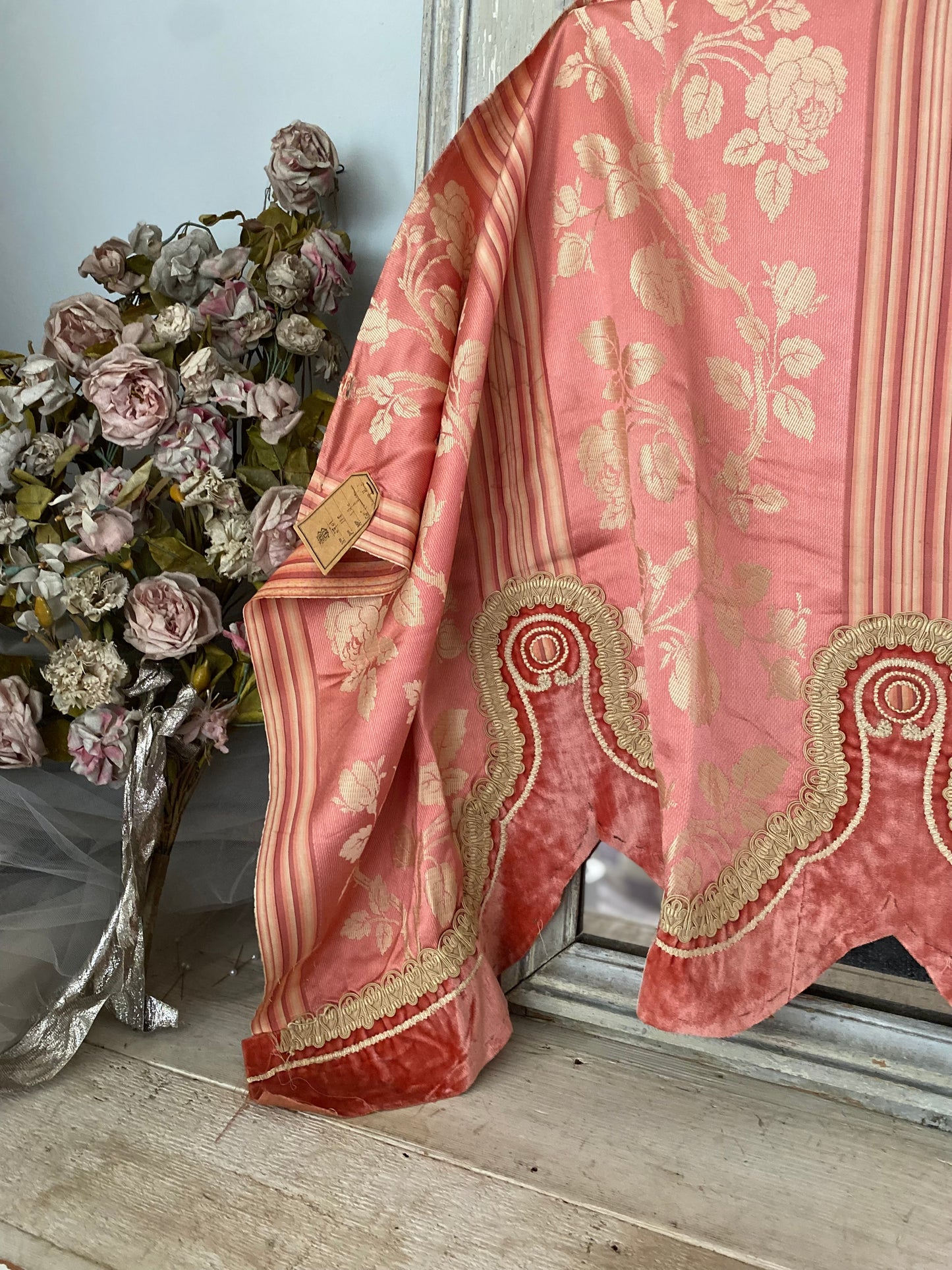 Rachel Ashwell RASSC Antique Mauve Pink French Silk Pelmet