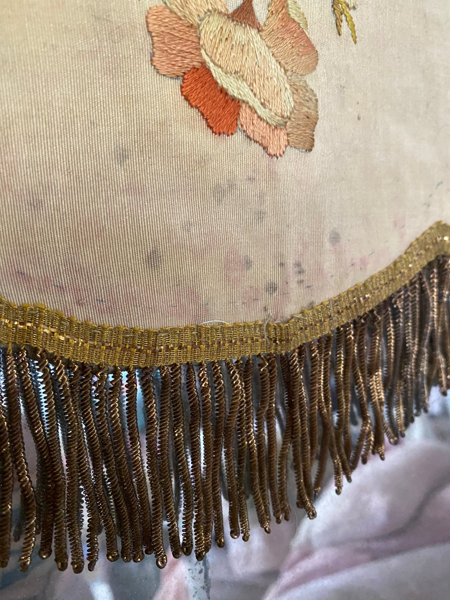 Antique French Floral Altar Pelmet Valance