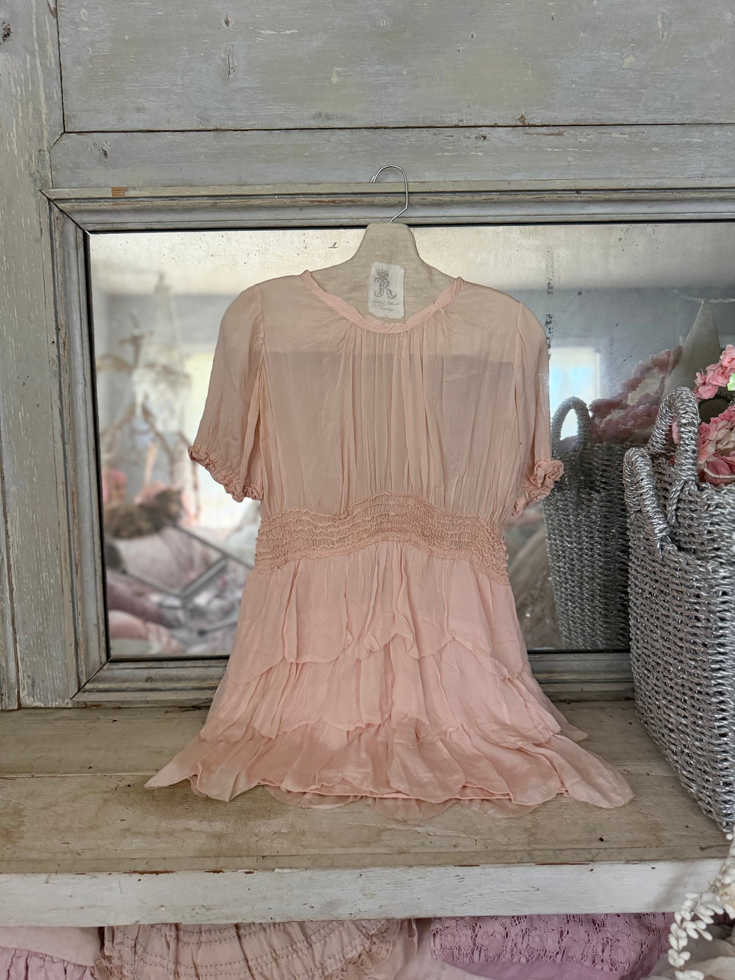 Antique 1920's Pink Girls Dress