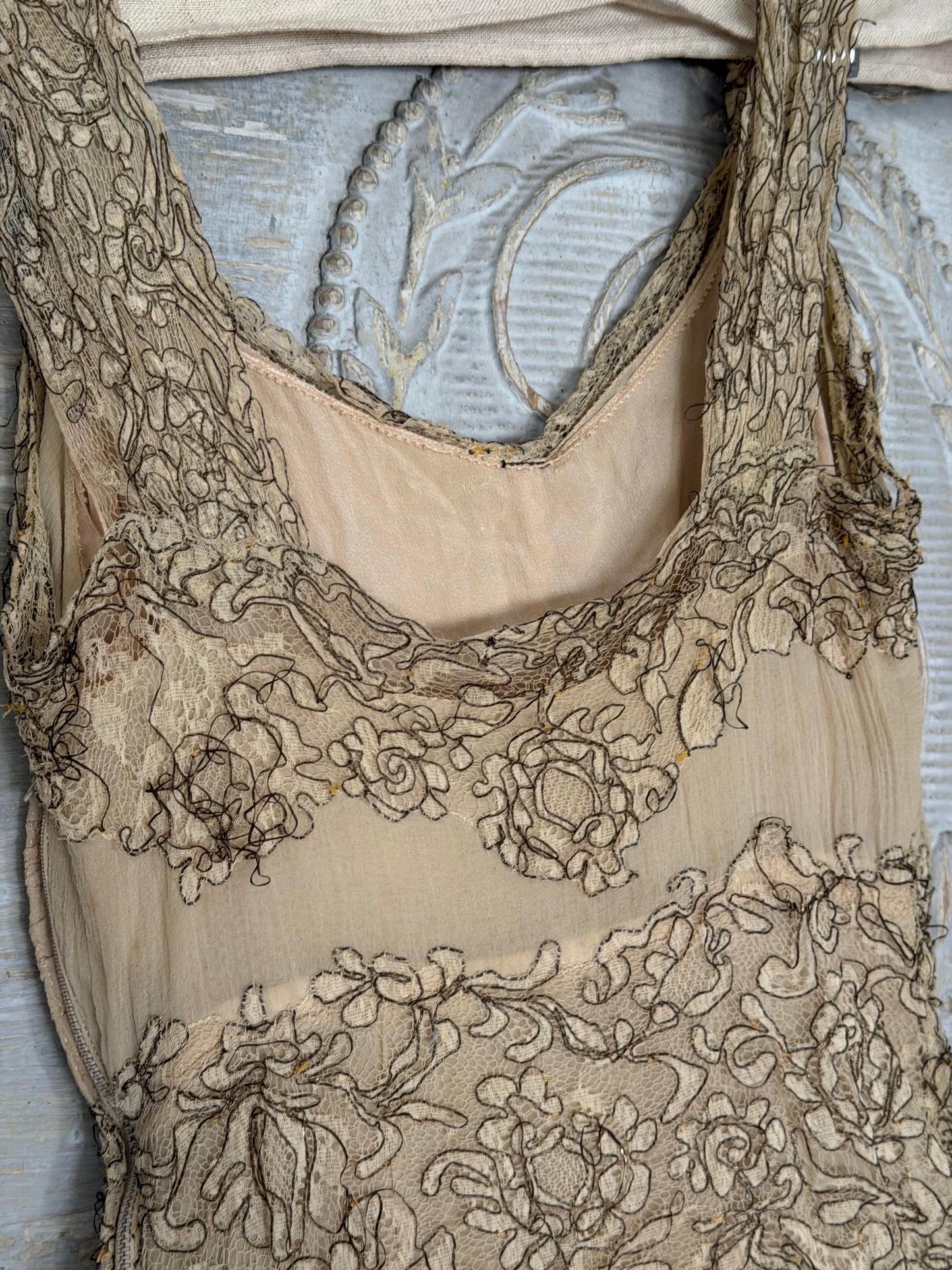 Antique c1925-30 Silk Metallic Embroidery Couture Ballet Dress