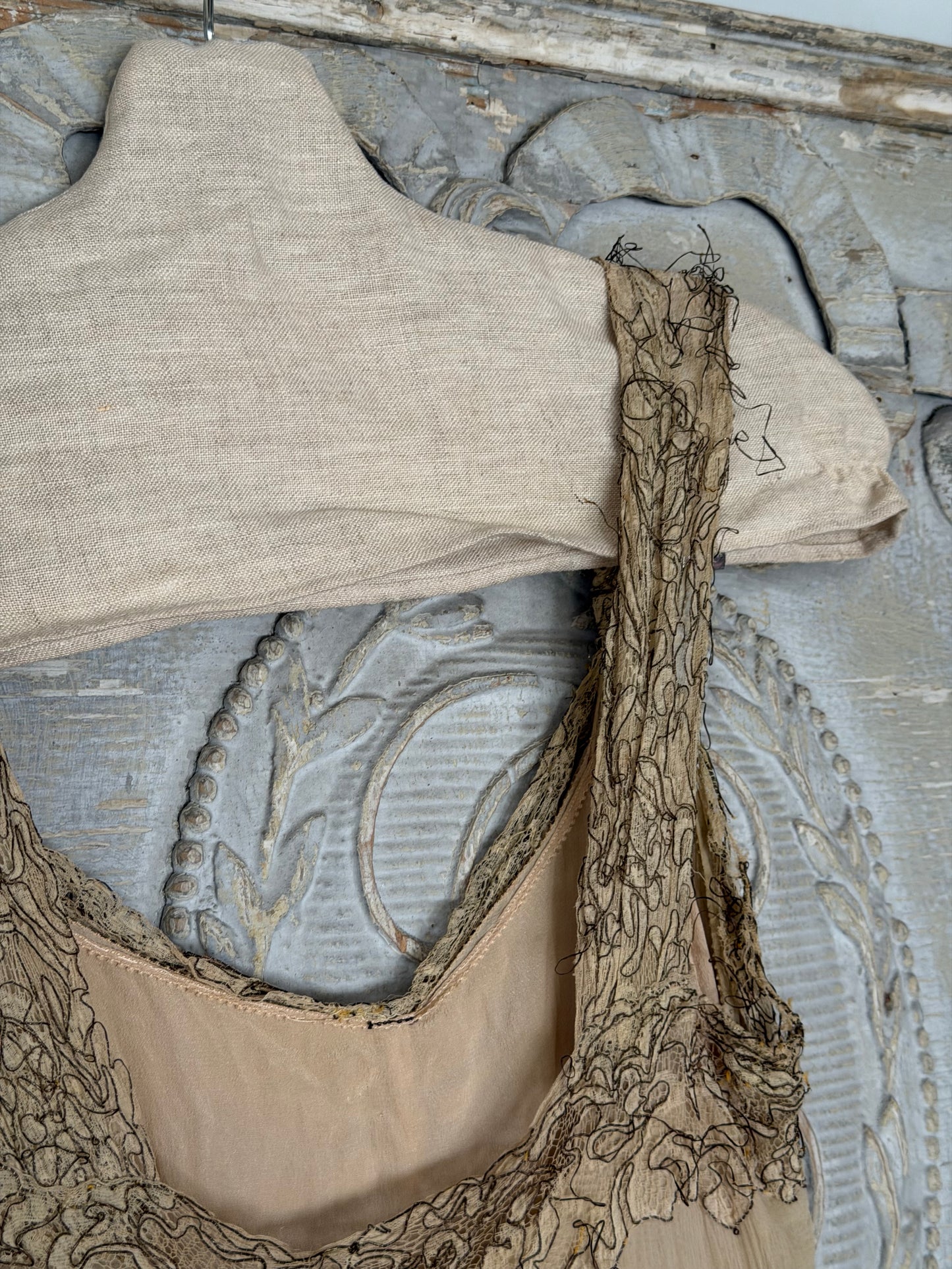 Antique c1925-30 Silk Metallic Embroidery Couture Ballet Dress