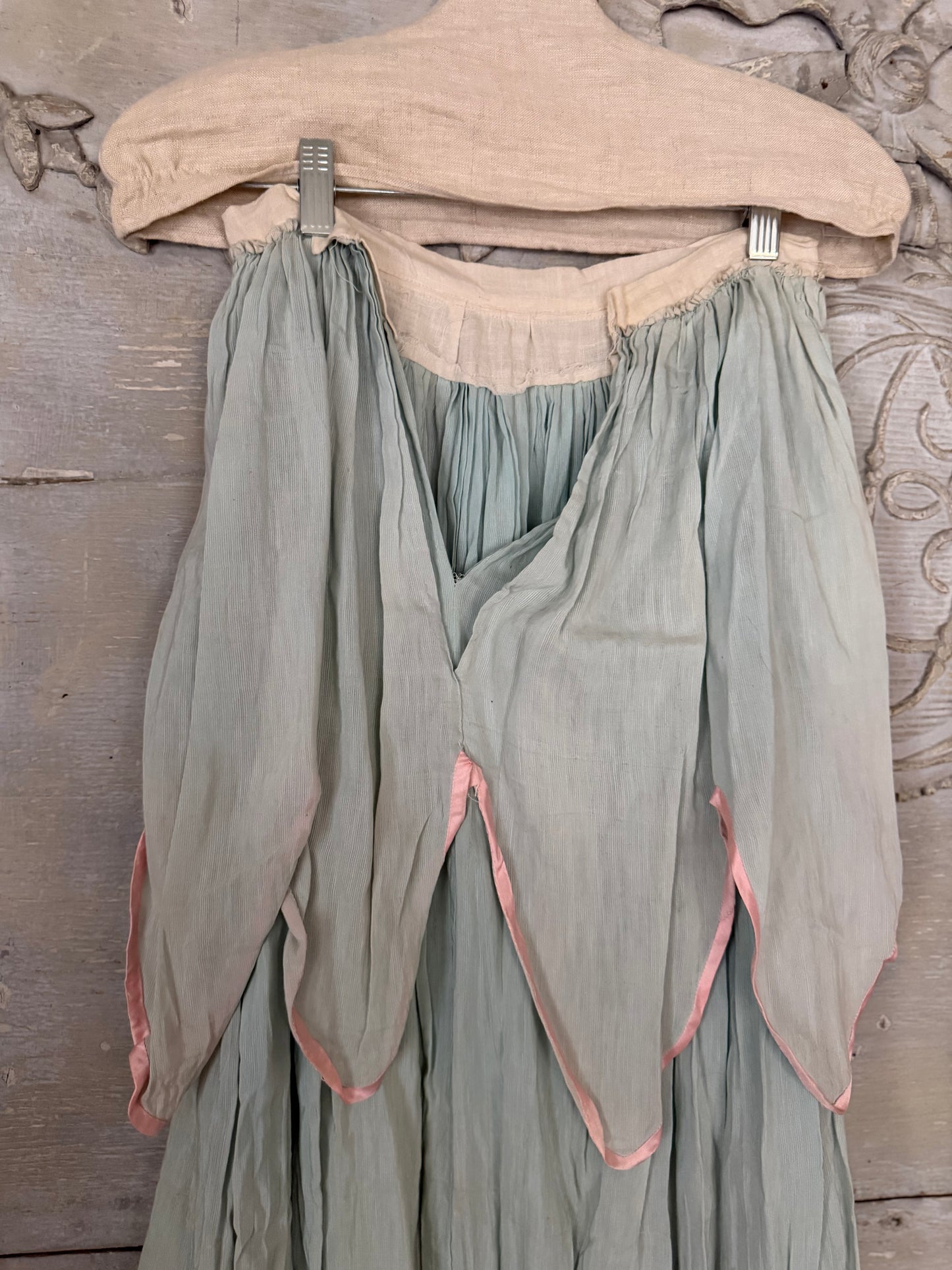 PREVIEW Antique Edwardian Pink & Blue Dress
