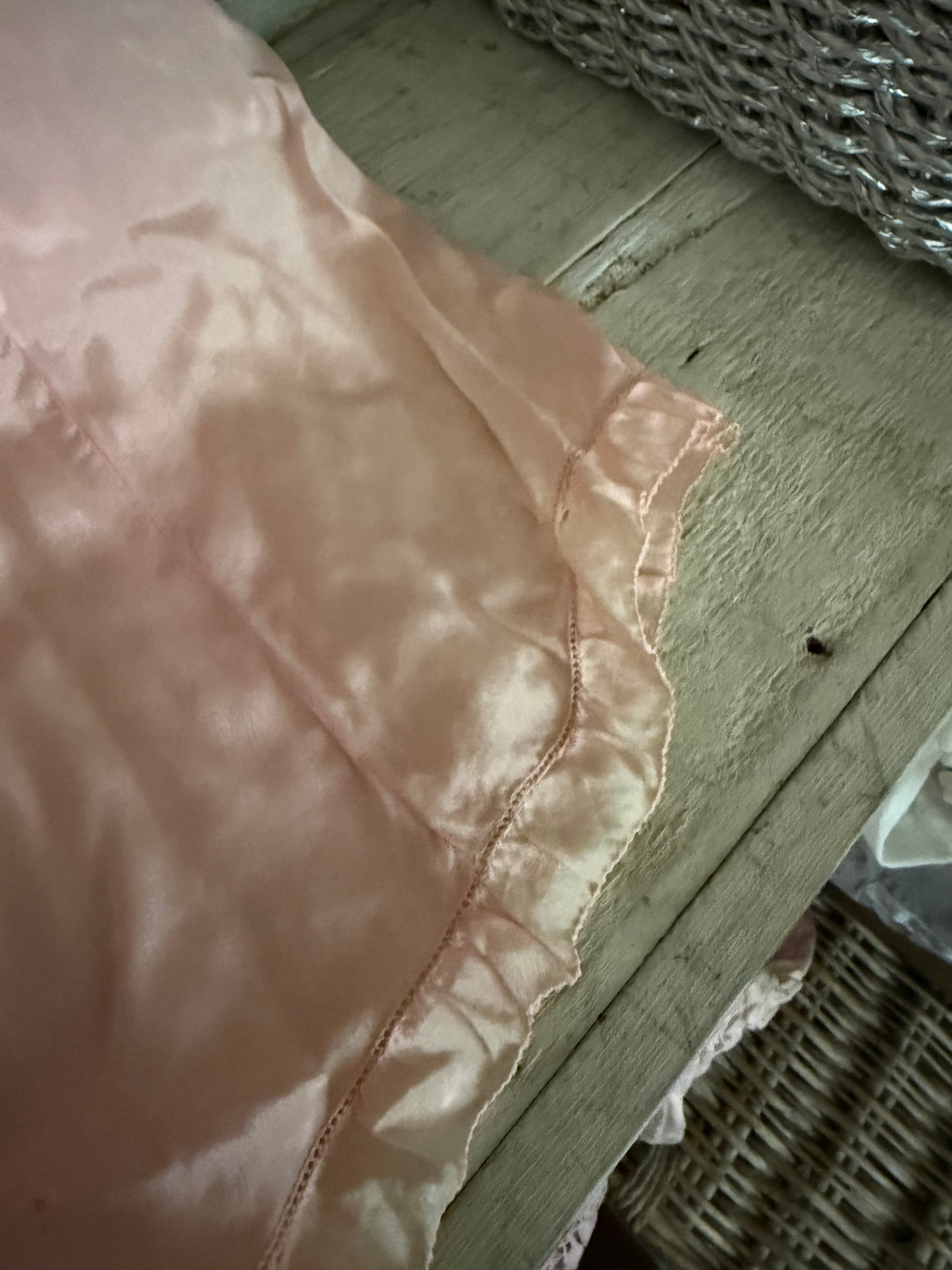 PREVIEW Antique Edwardian Pink & Blue Dress