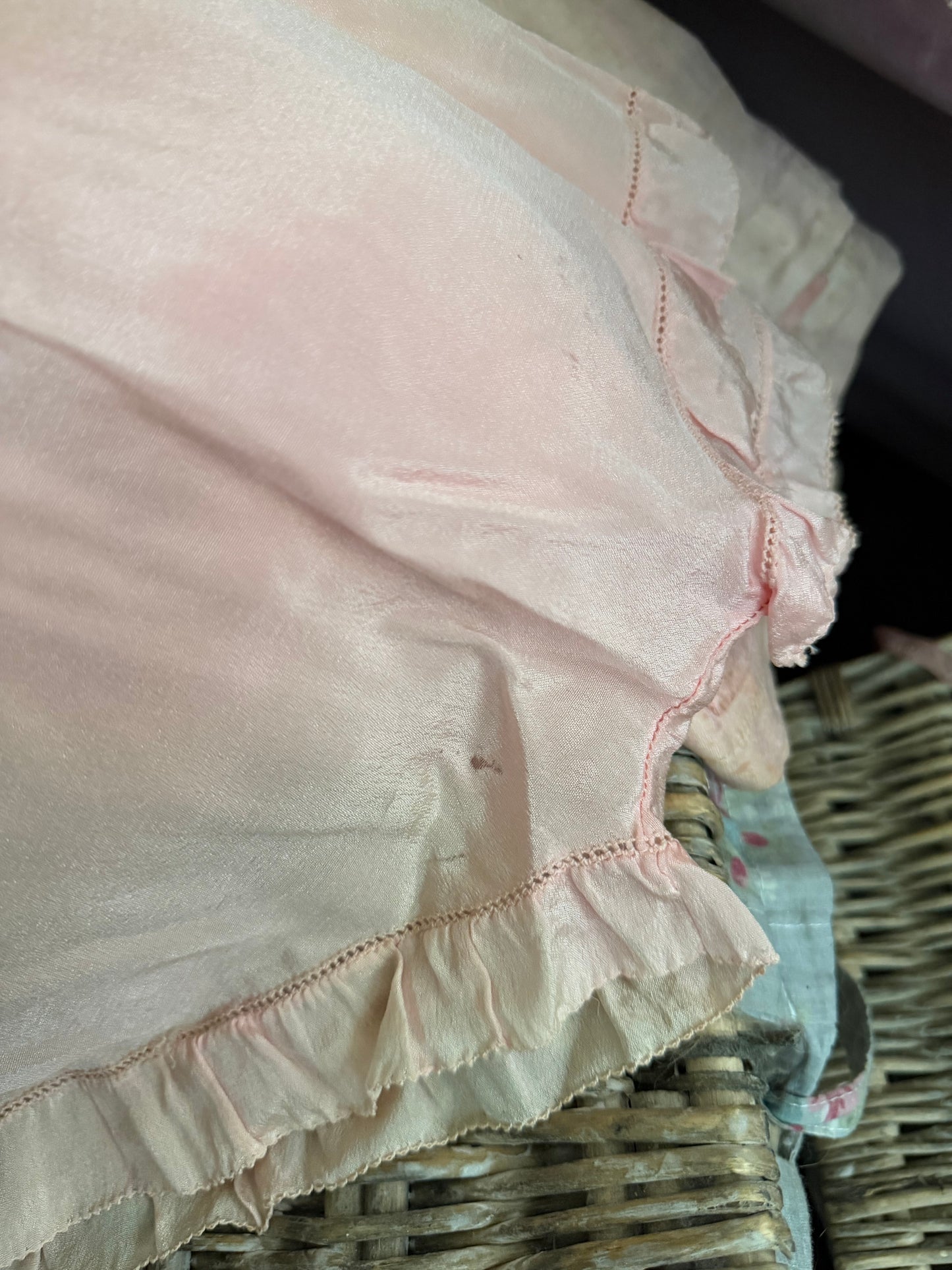 PREVIEW Antique Edwardian Pink & Blue Dress