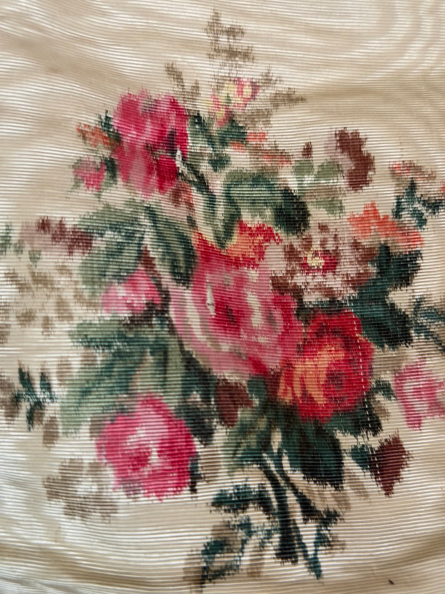 RARE 19th c Antique French "Vintage By Nina" Silk Lavender Watered Rose Vest