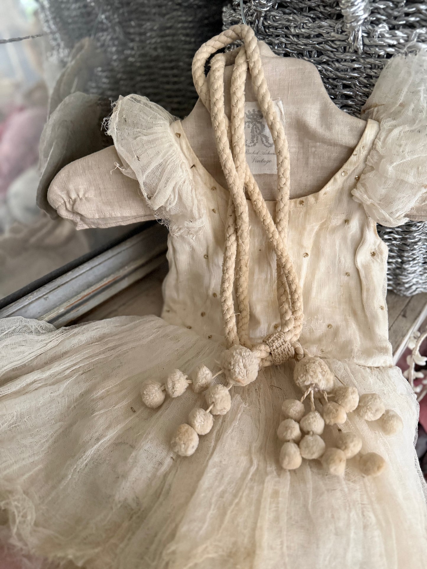 Antique French Passementerie Curtain Tie Back