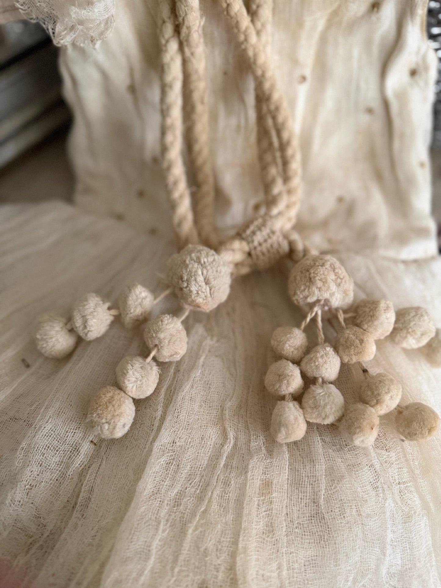 Antique French Passementerie Curtain Tie Back