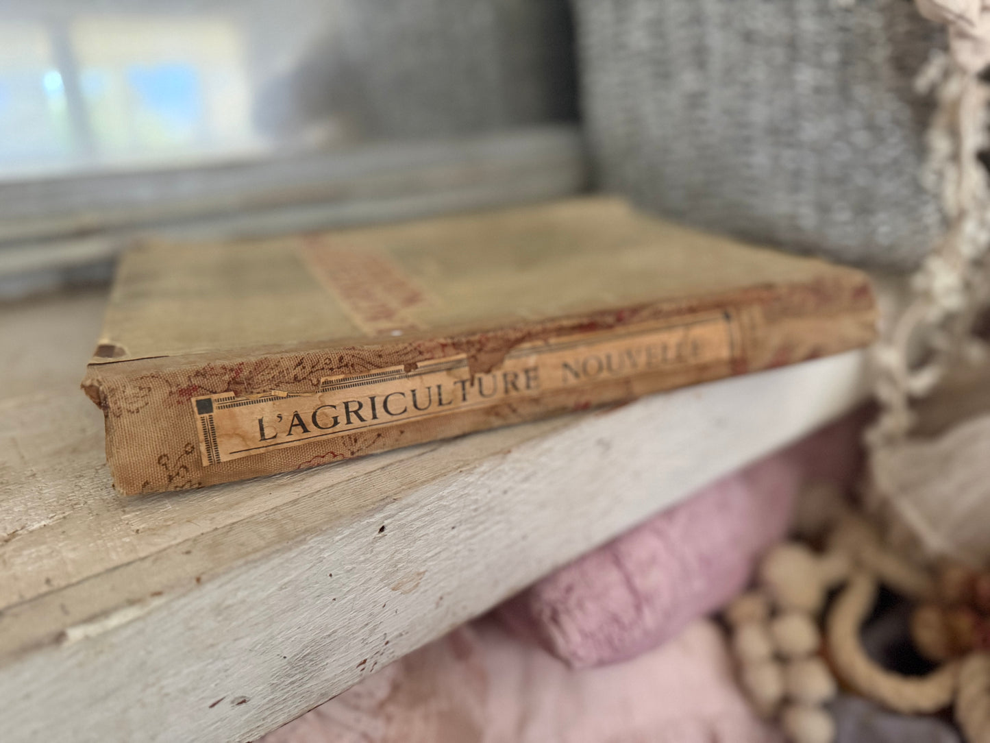 Antique French Fabric Bound Book