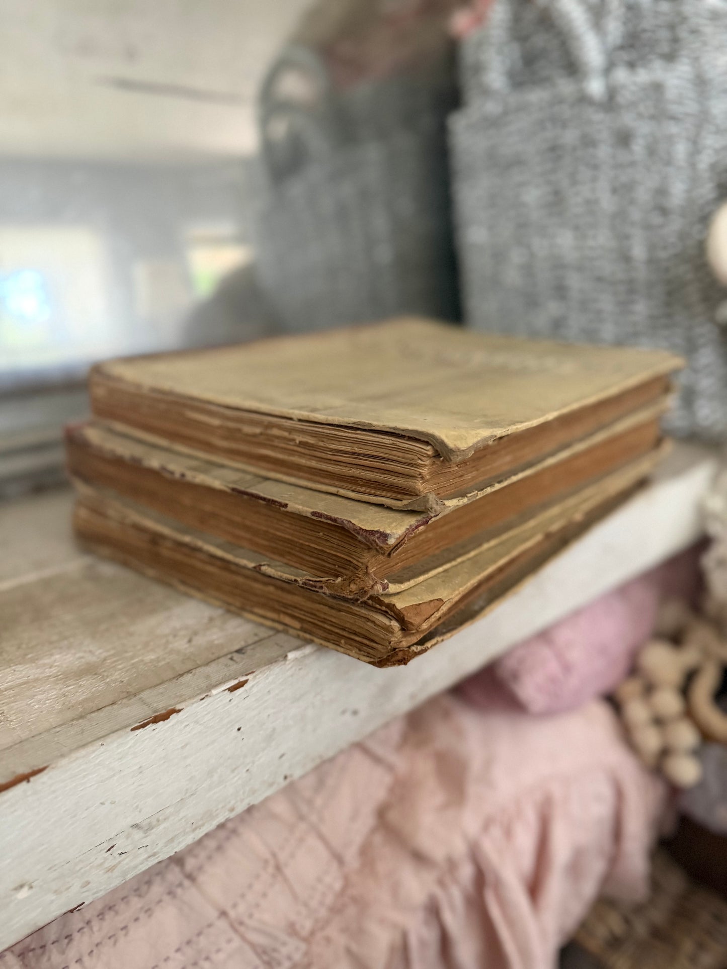 Antique French Fabric Bound Book