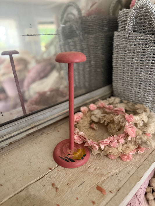 Vintage Pink Chippy Hat Stand