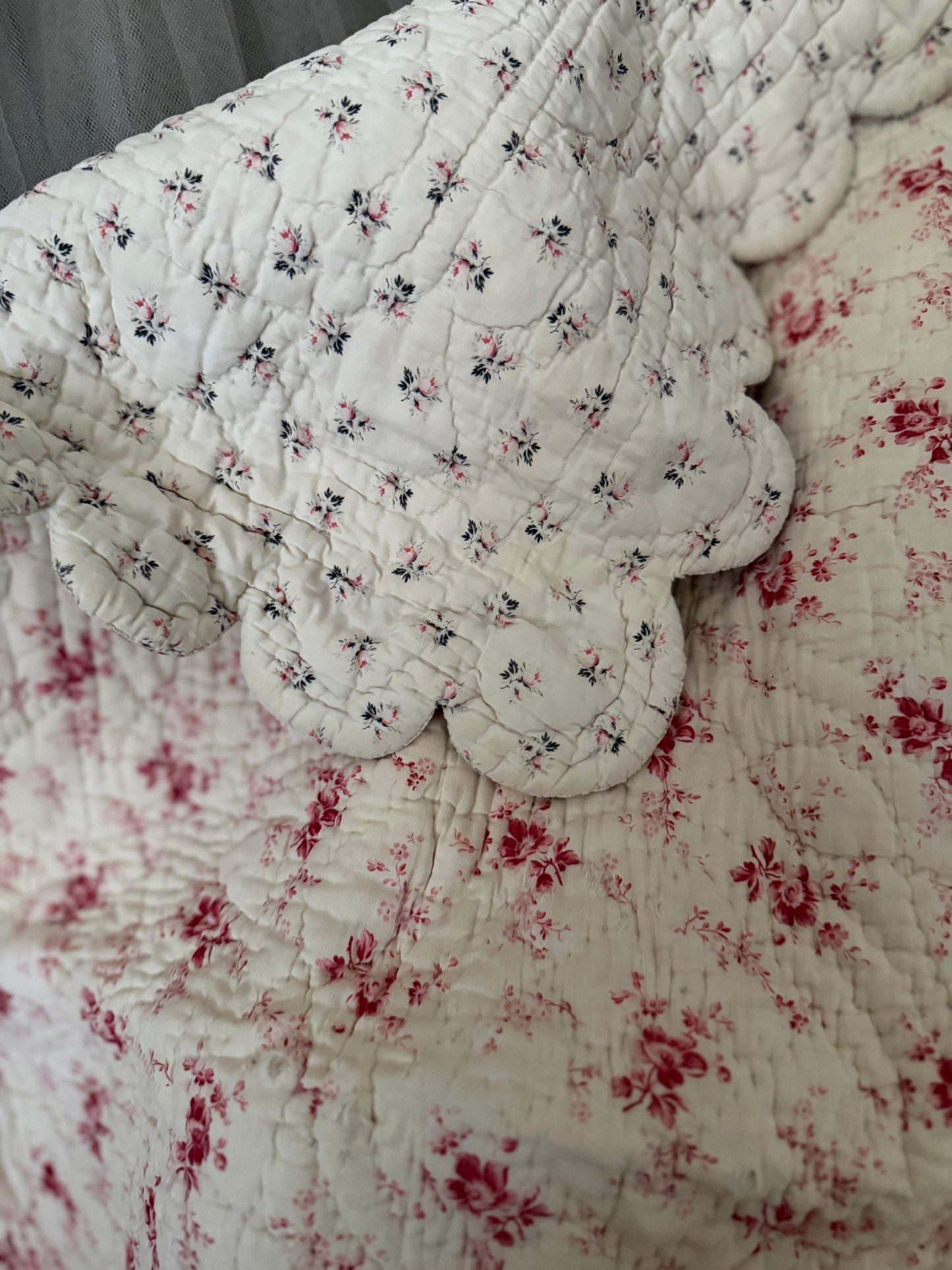 Antique French Childs Boutis Quilt