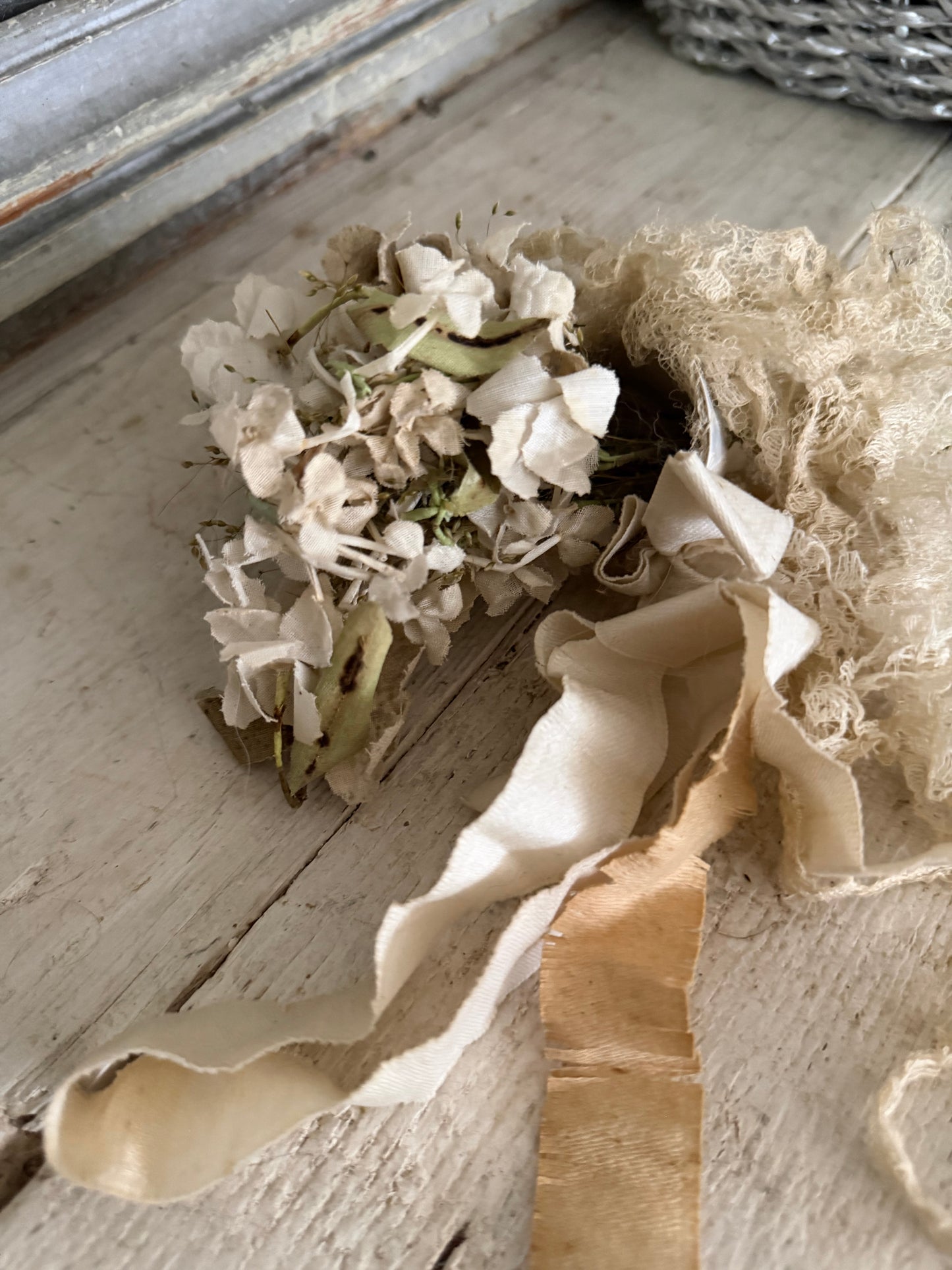 Antique French Lace Millinery Bridal Bouquet