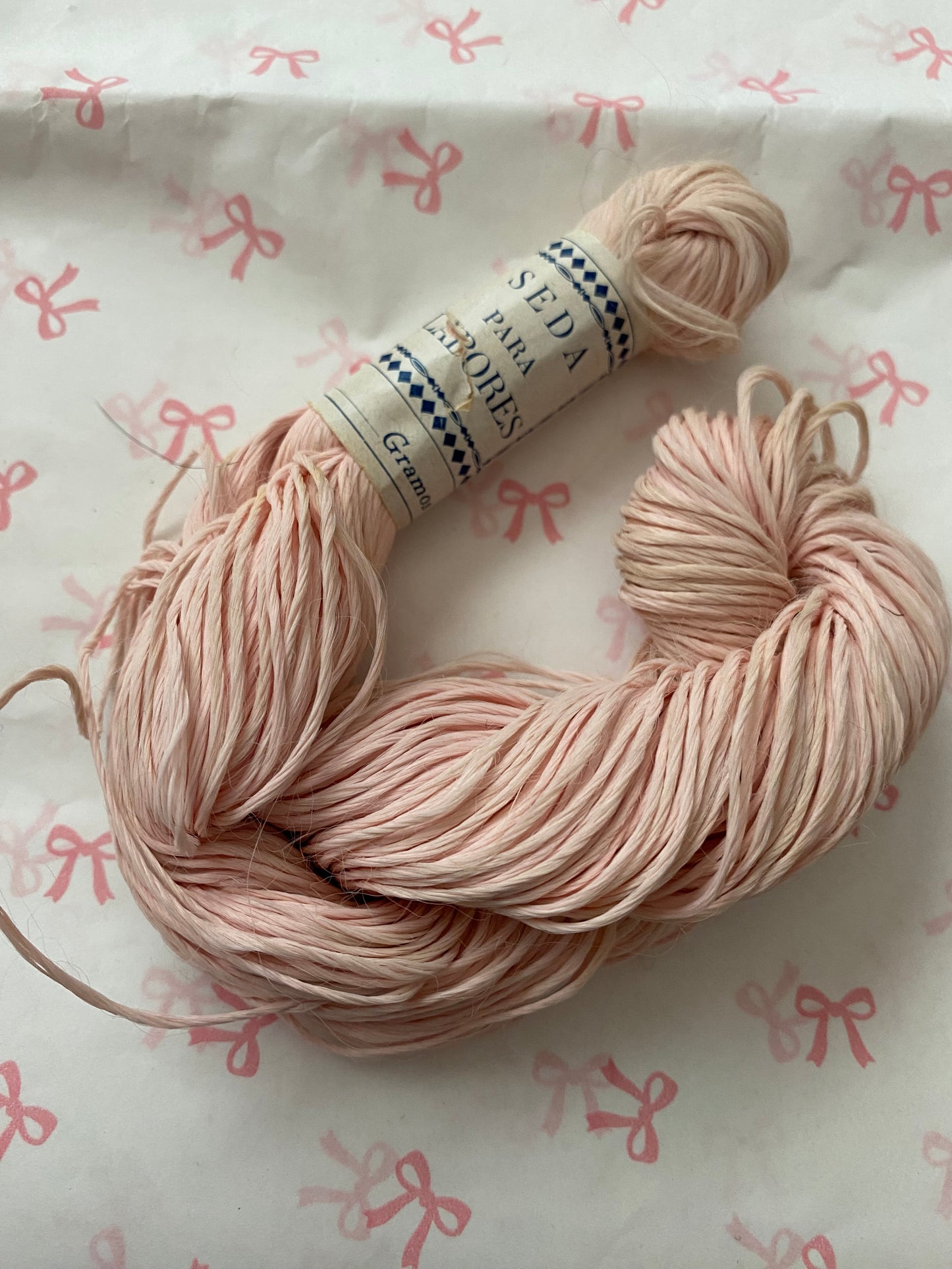 Antique Skein Pink Silk Floss