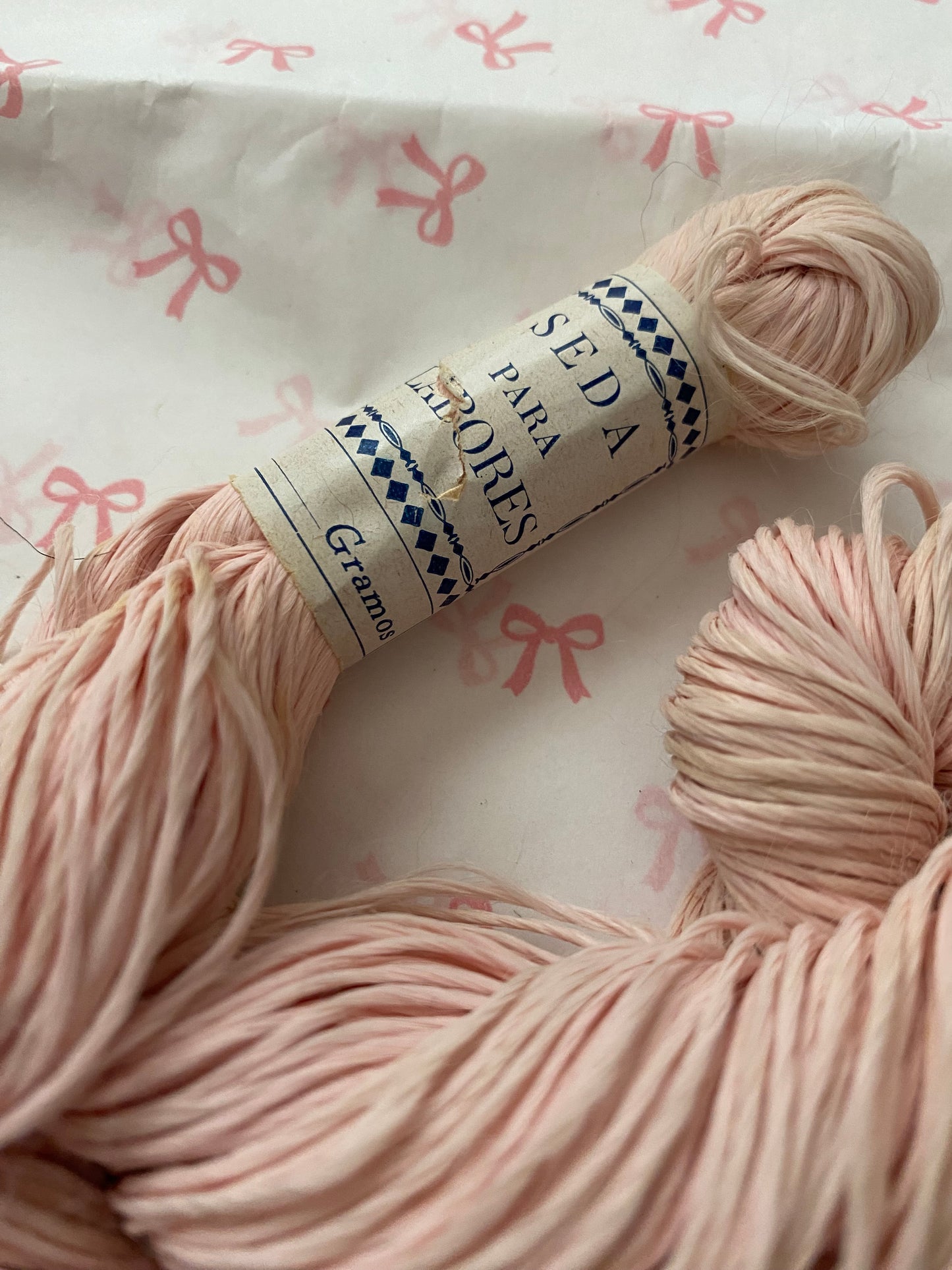 Antique Skein Pink Silk Floss