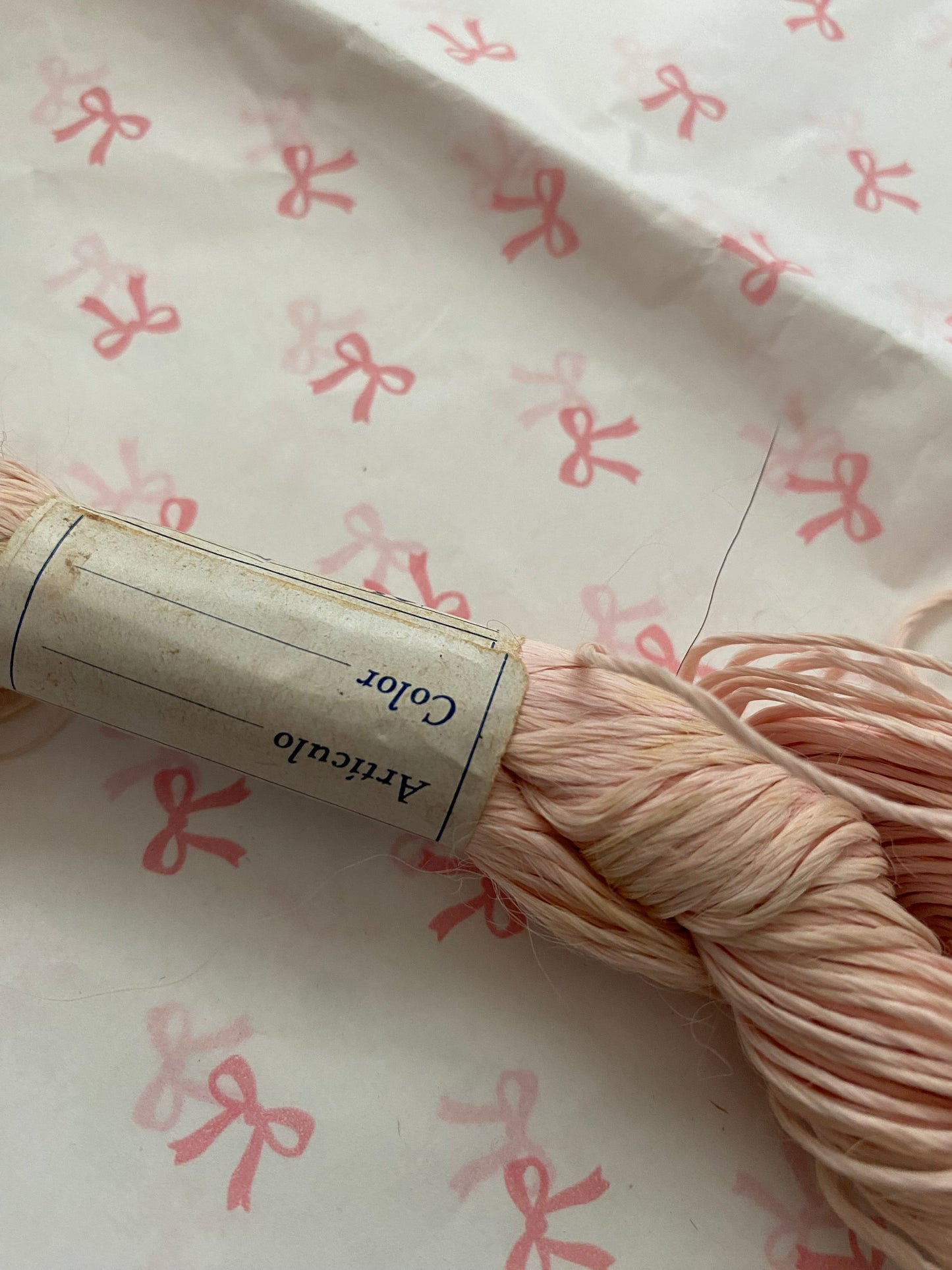 Antique Skein Pink Silk Floss