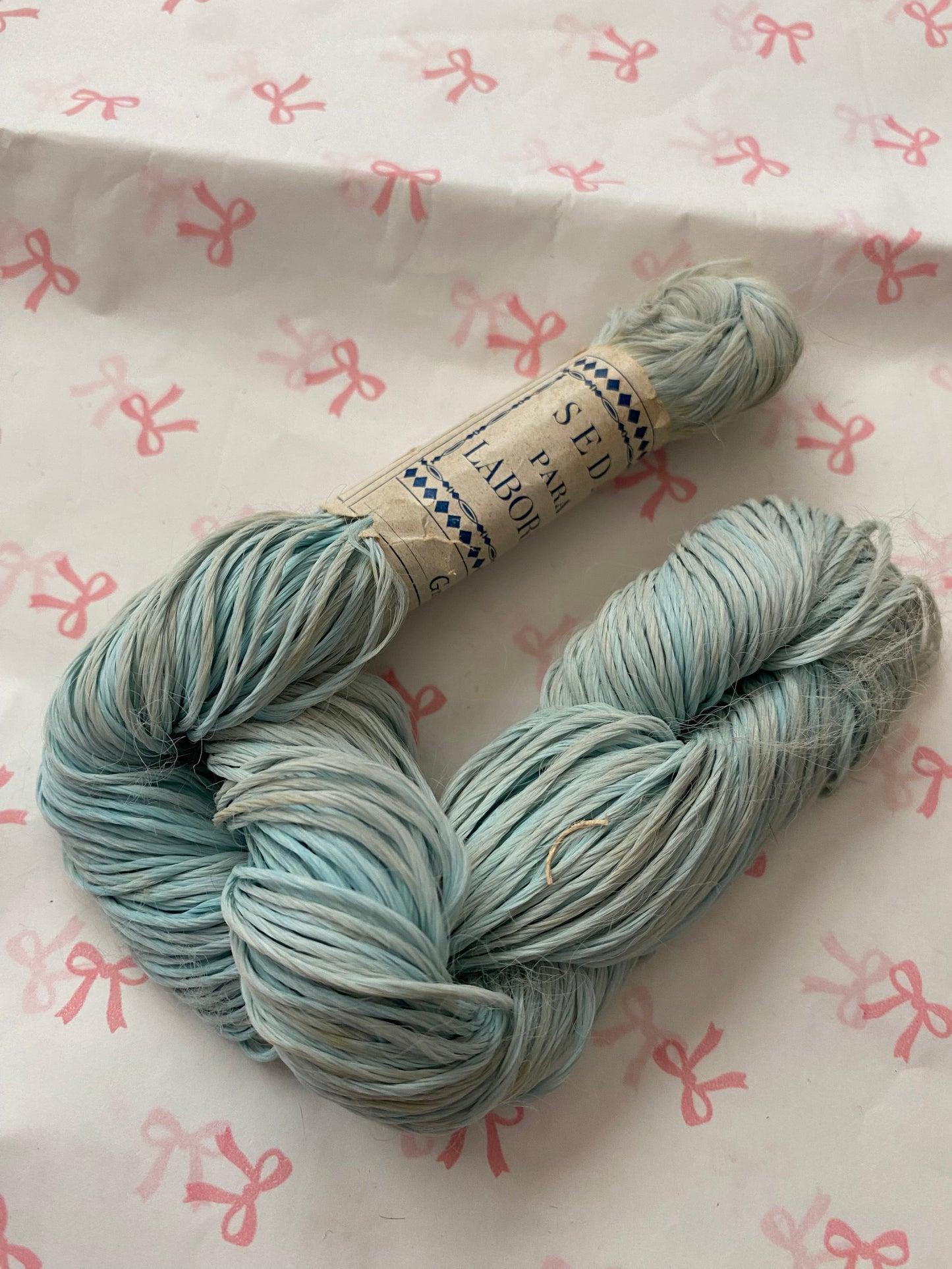 Antique Skein Blue Silk Floss