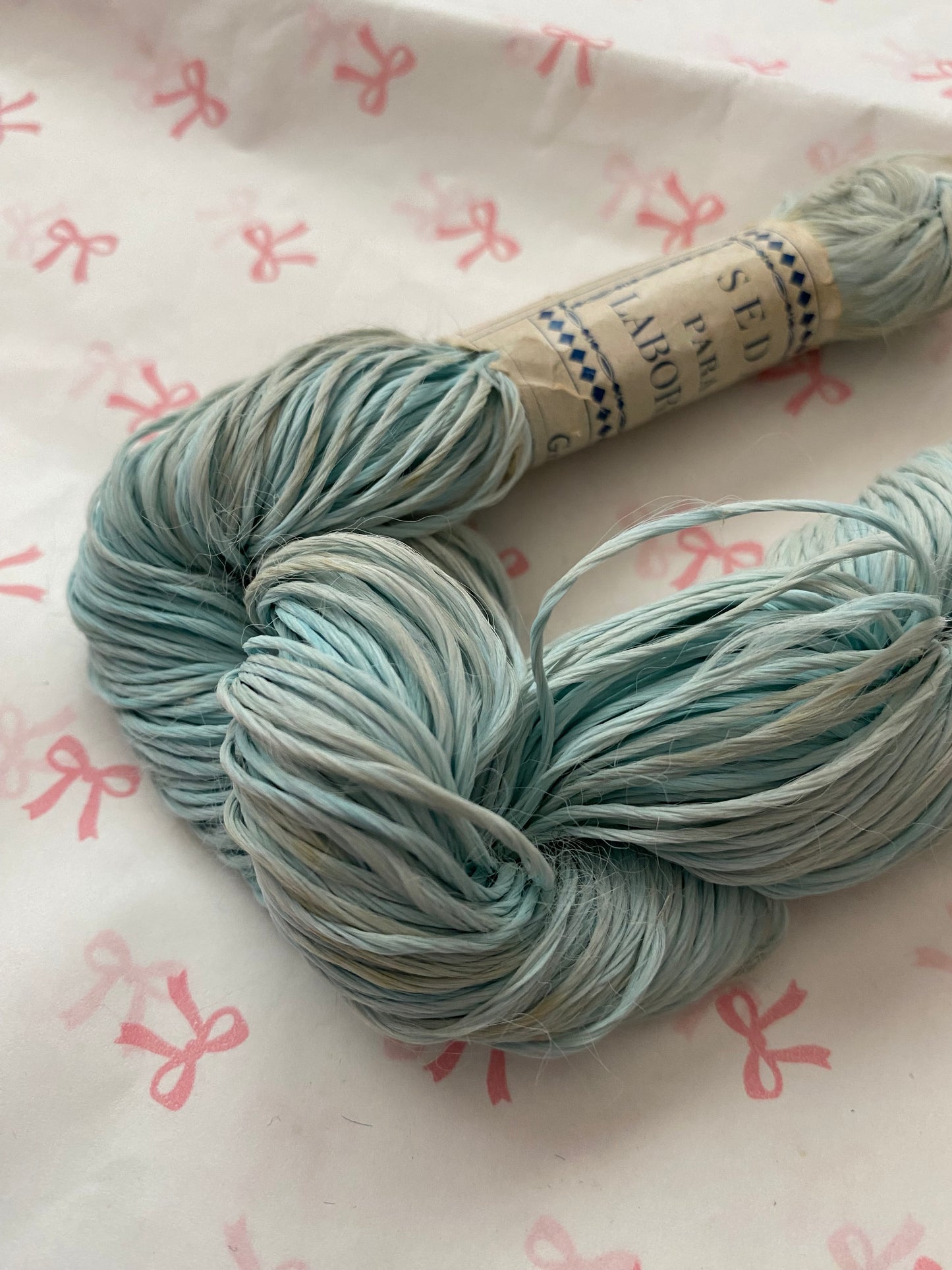 Antique Skein Blue Silk Floss