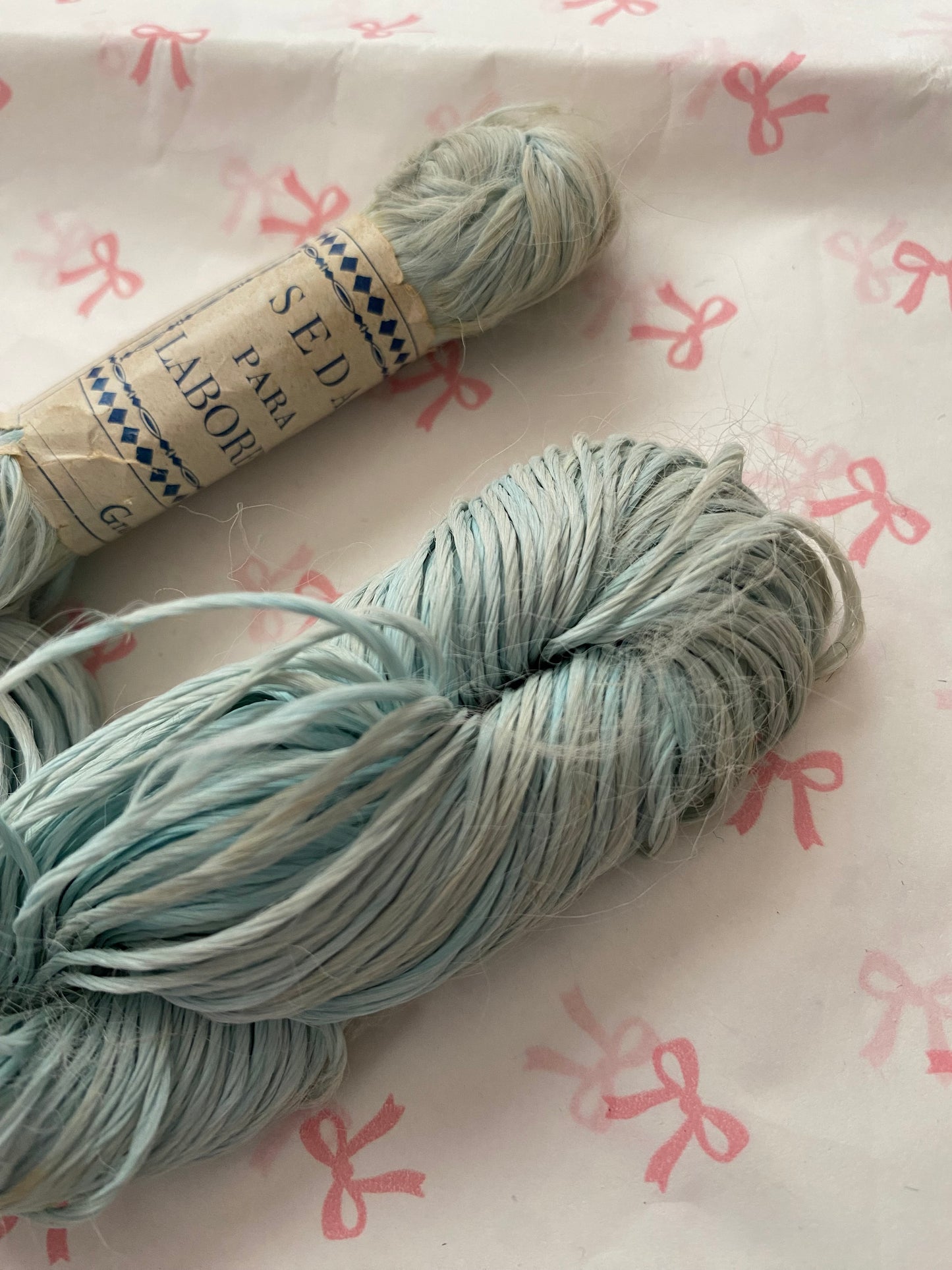 Antique Skein Blue Silk Floss