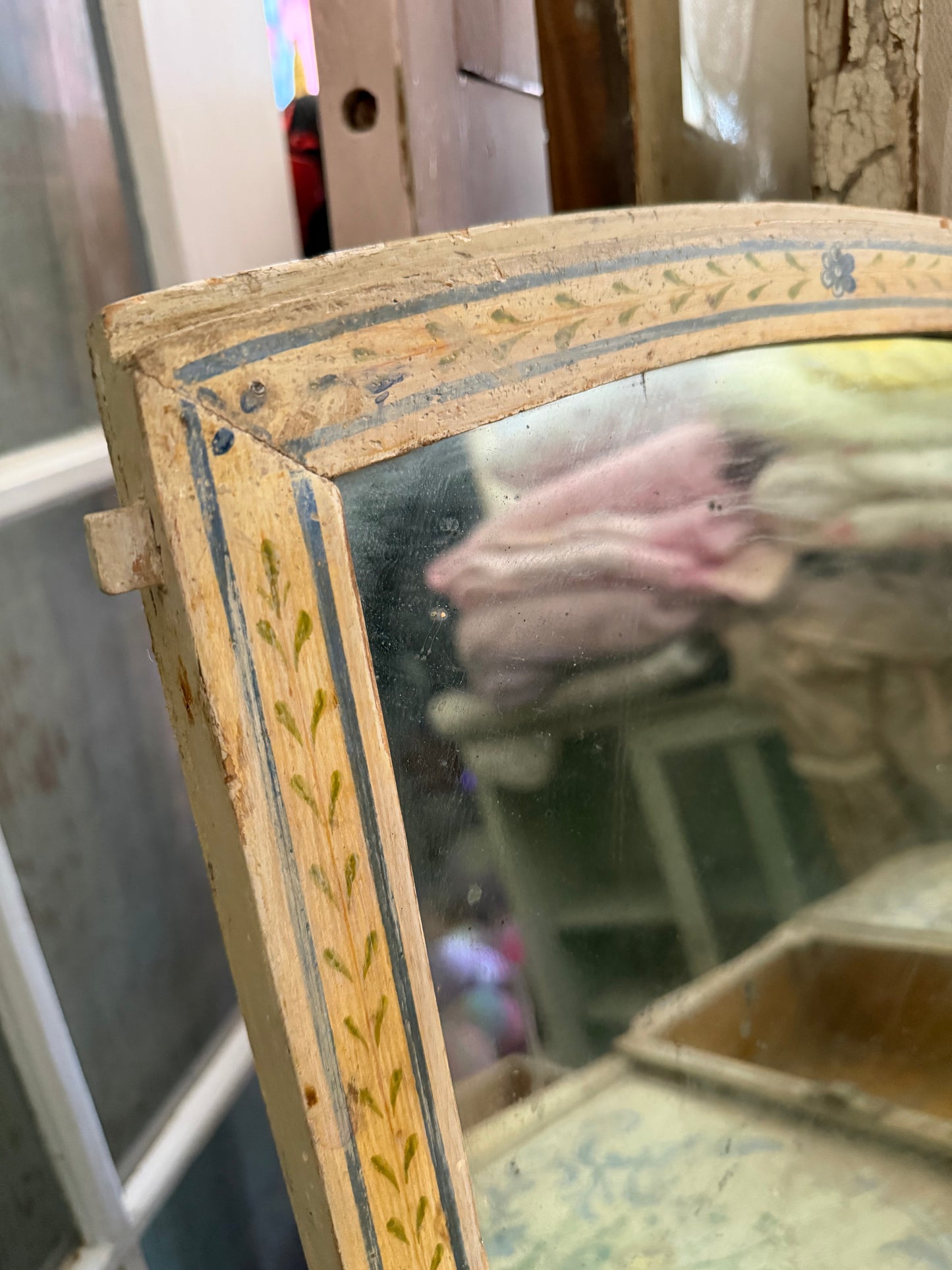 Antique 18th Century Rococo Polychrome Vanity