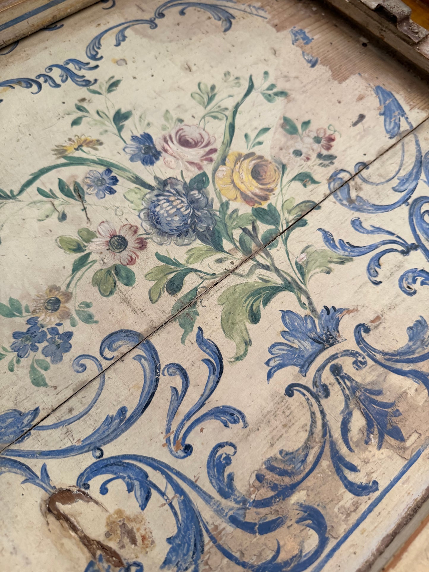 Antique 18th Century Rococo Polychrome Vanity