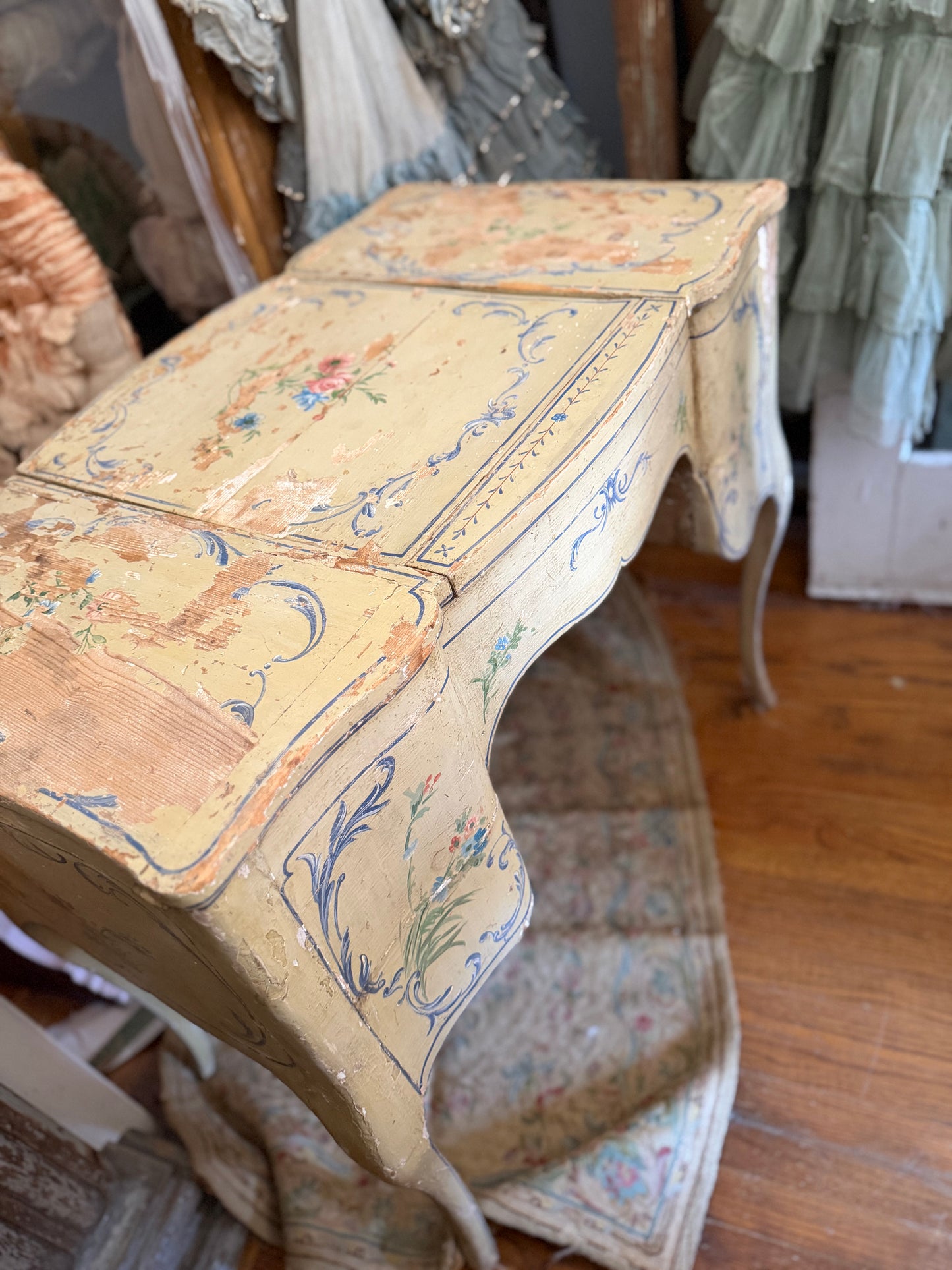 Antique 18th Century Rococo Polychrome Vanity