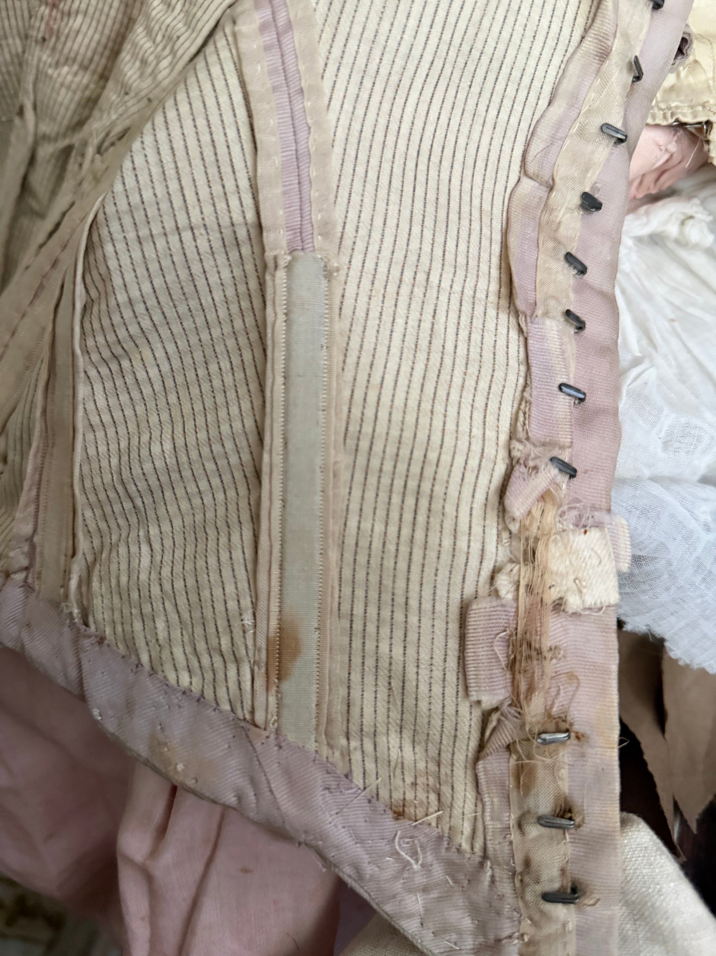 Antique Victorian Lavender Silk Beaded Bodice