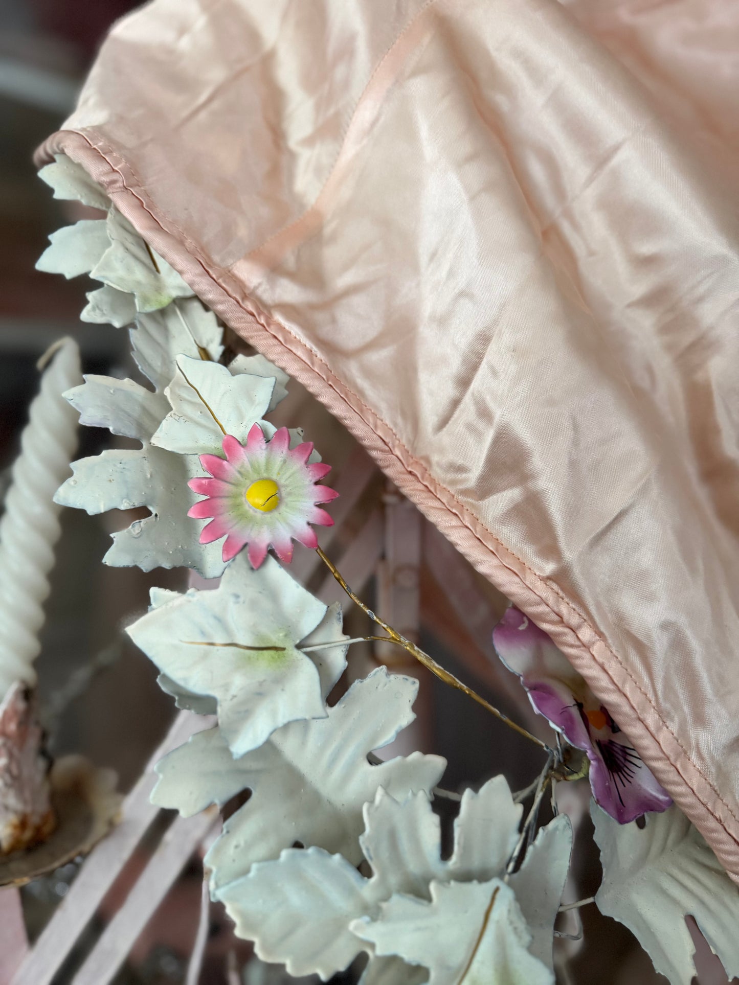 Antique Ballet Pink Satin Ruched Sweetheart Dress