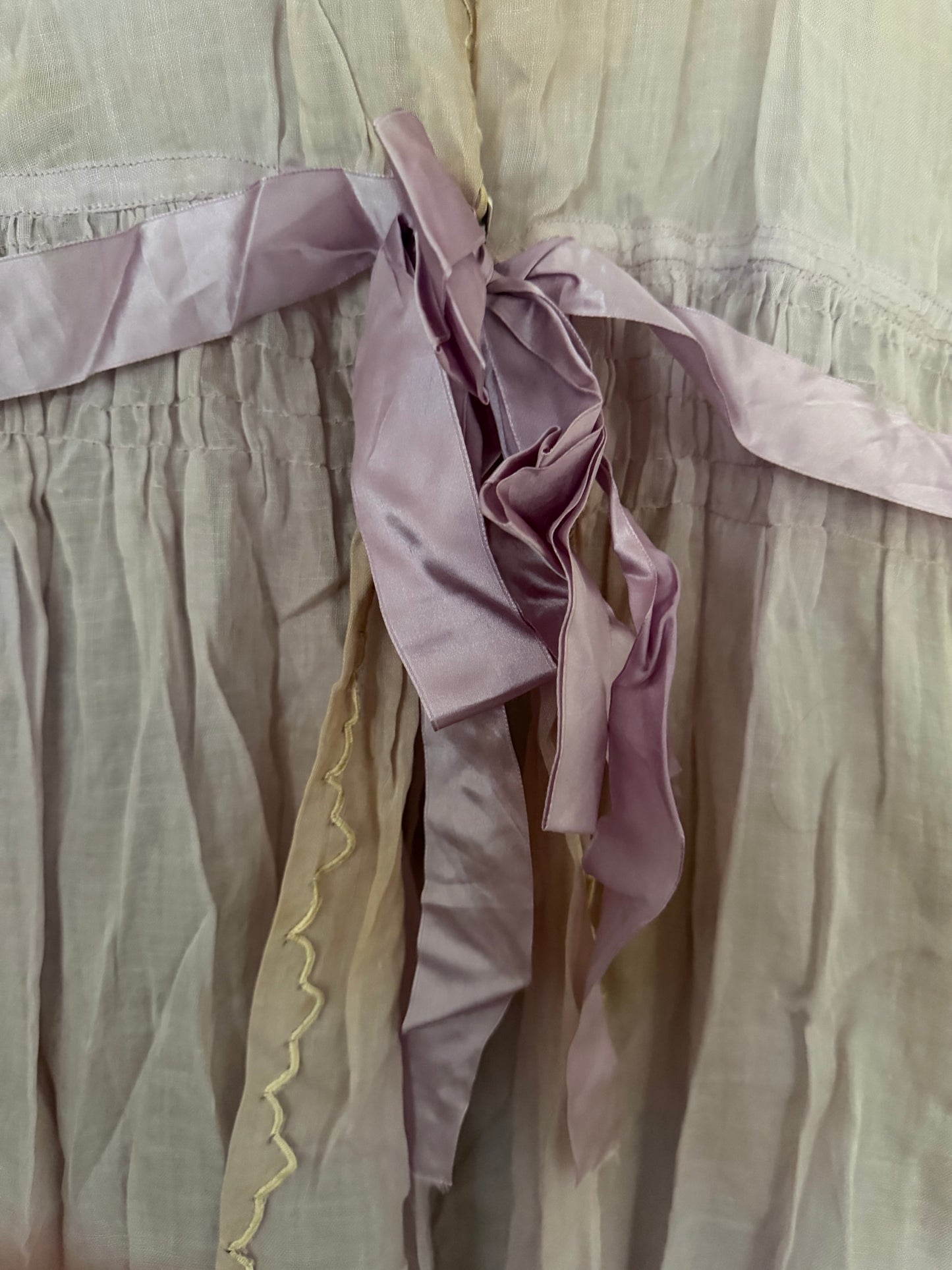Antique Lavender Lace Ribbon Robe Gown