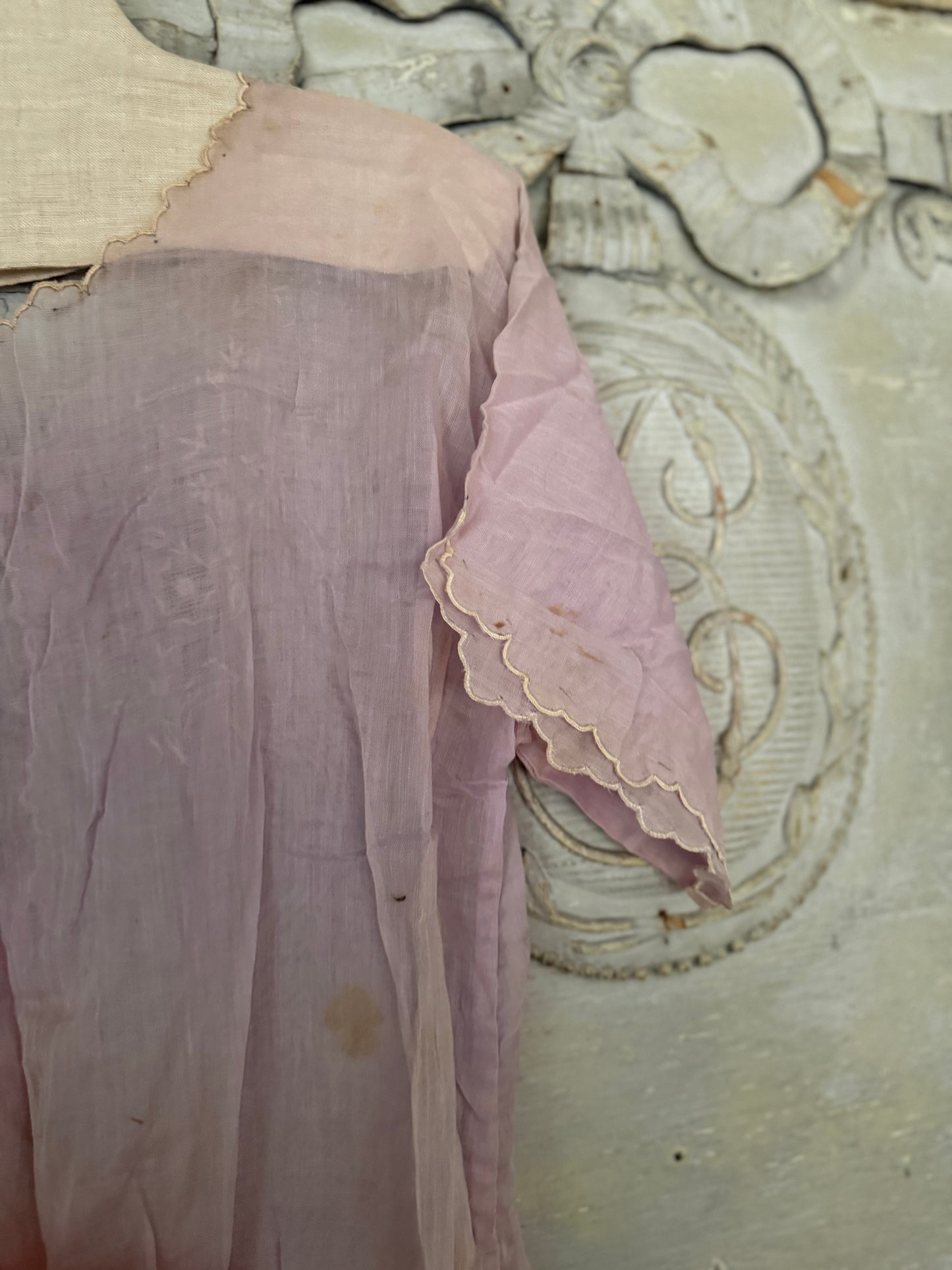 Antique Lavender Lace Ribbon Robe Gown