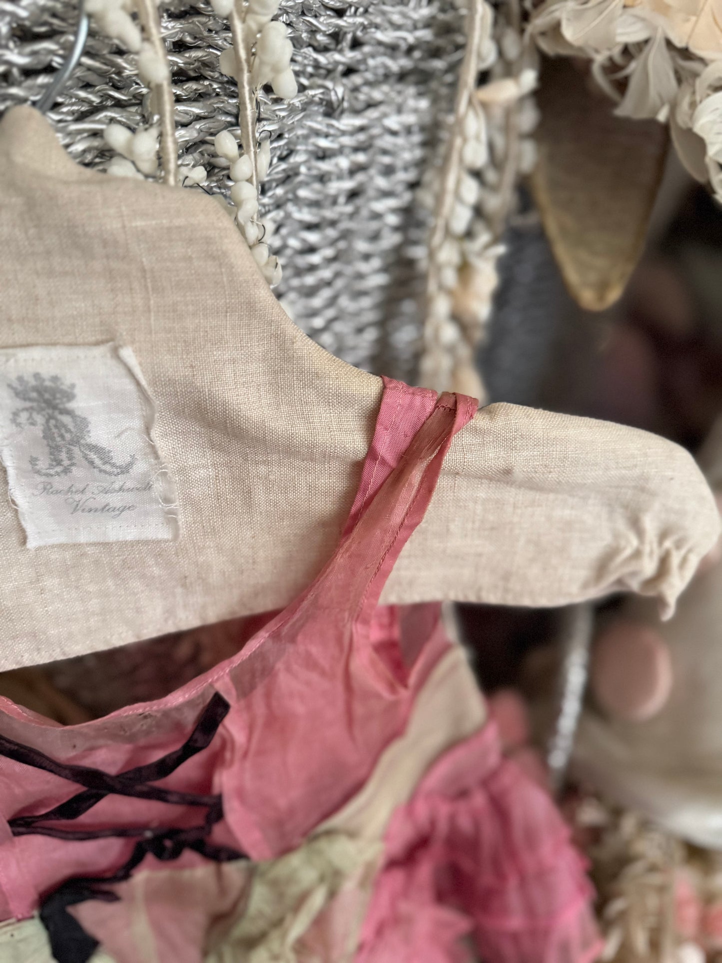 Antique Pink Ruffled Corset Childs Costume