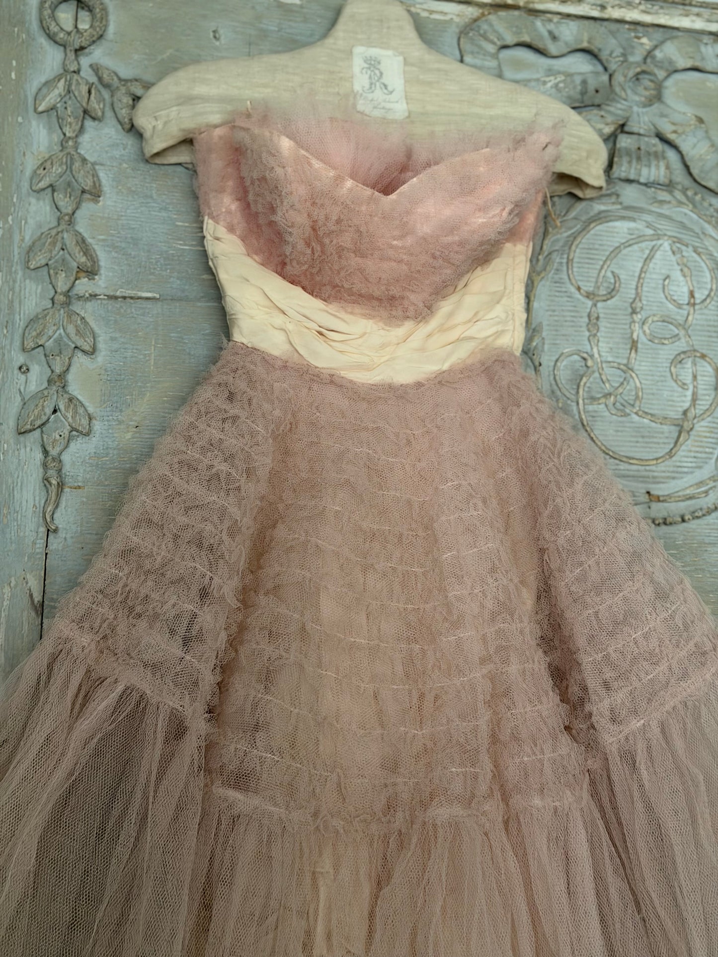 Vintage Pink Prom Dress