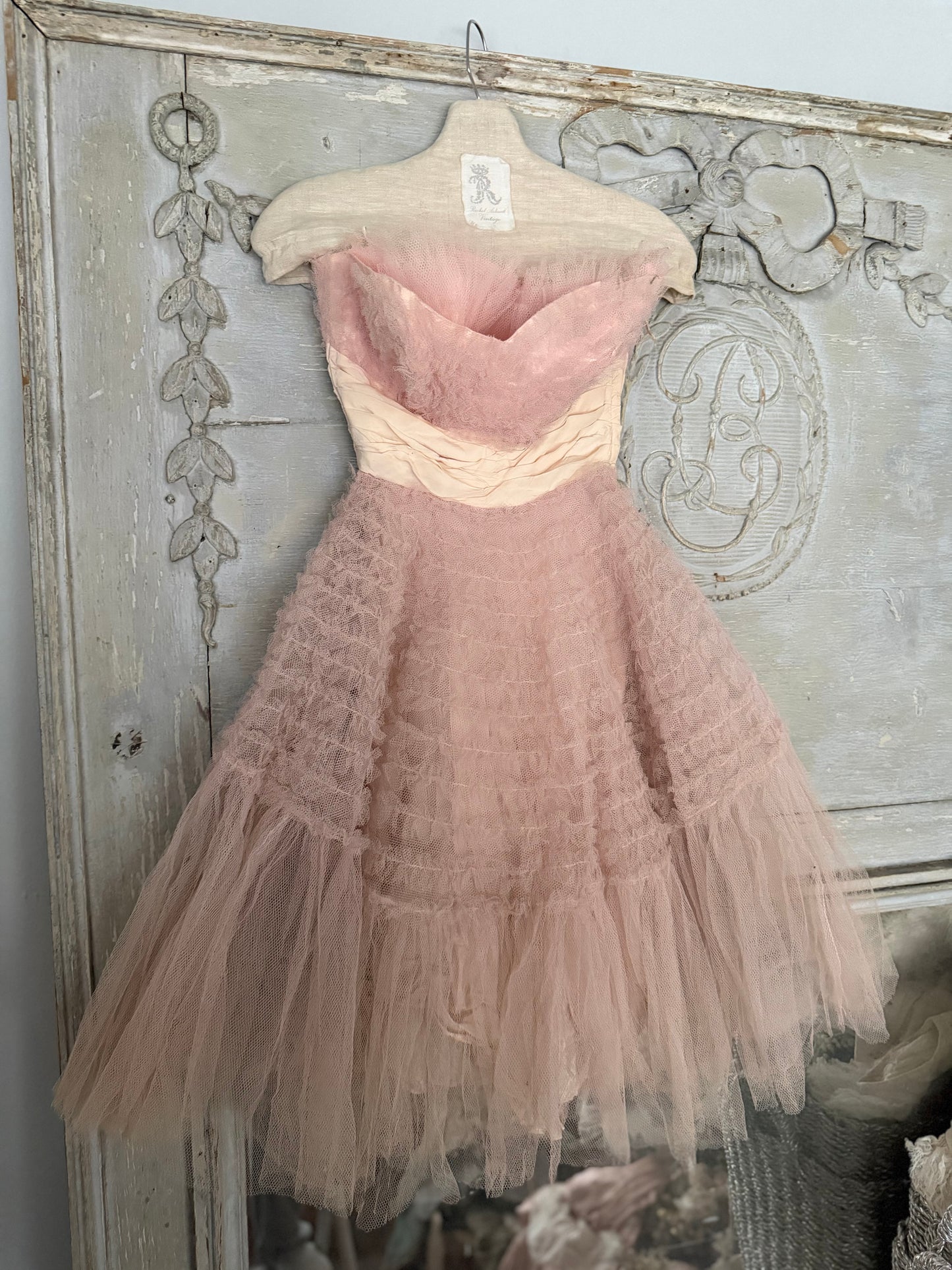 Vintage Pink Prom Dress