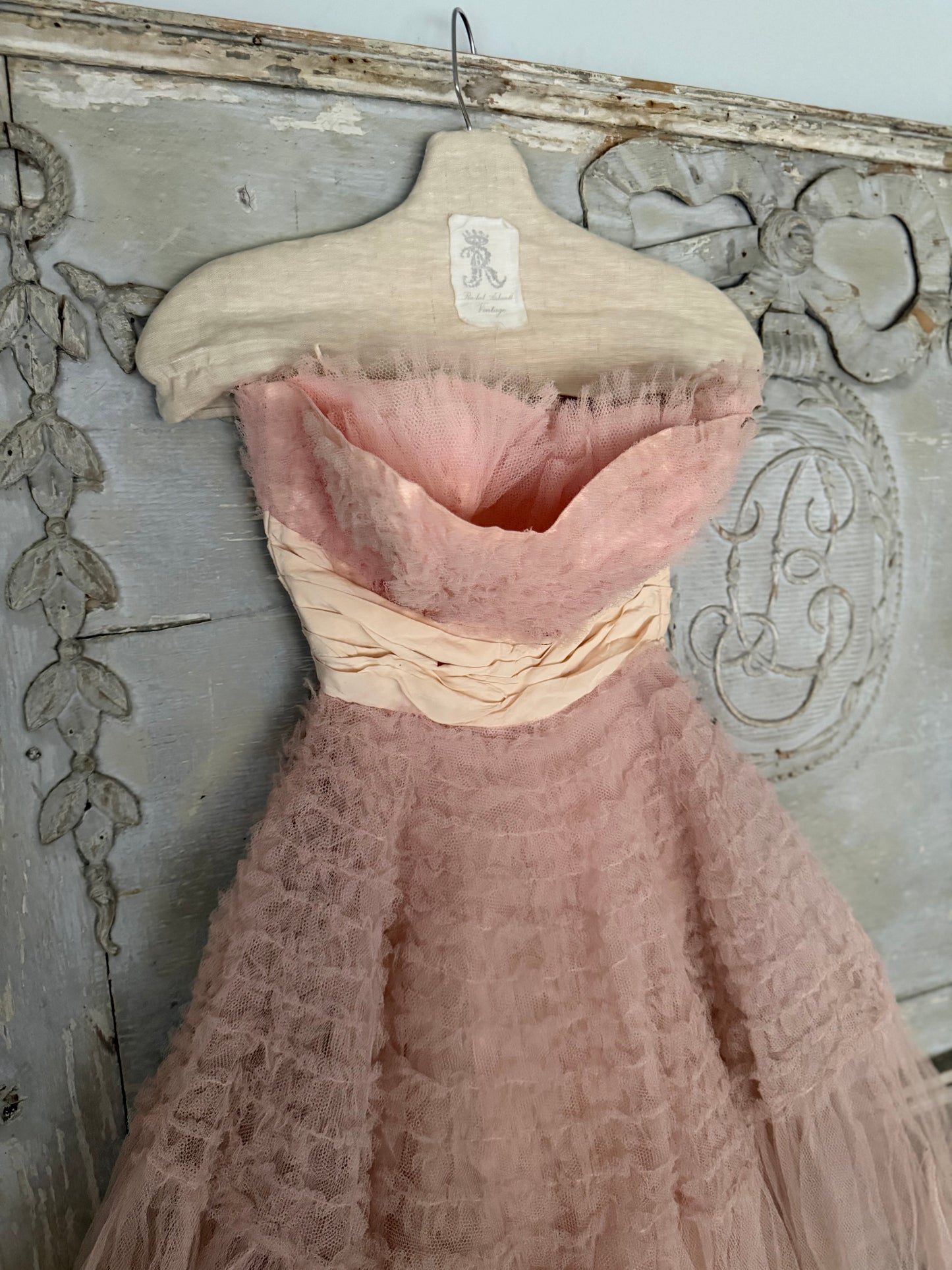 Vintage Pink Prom Dress