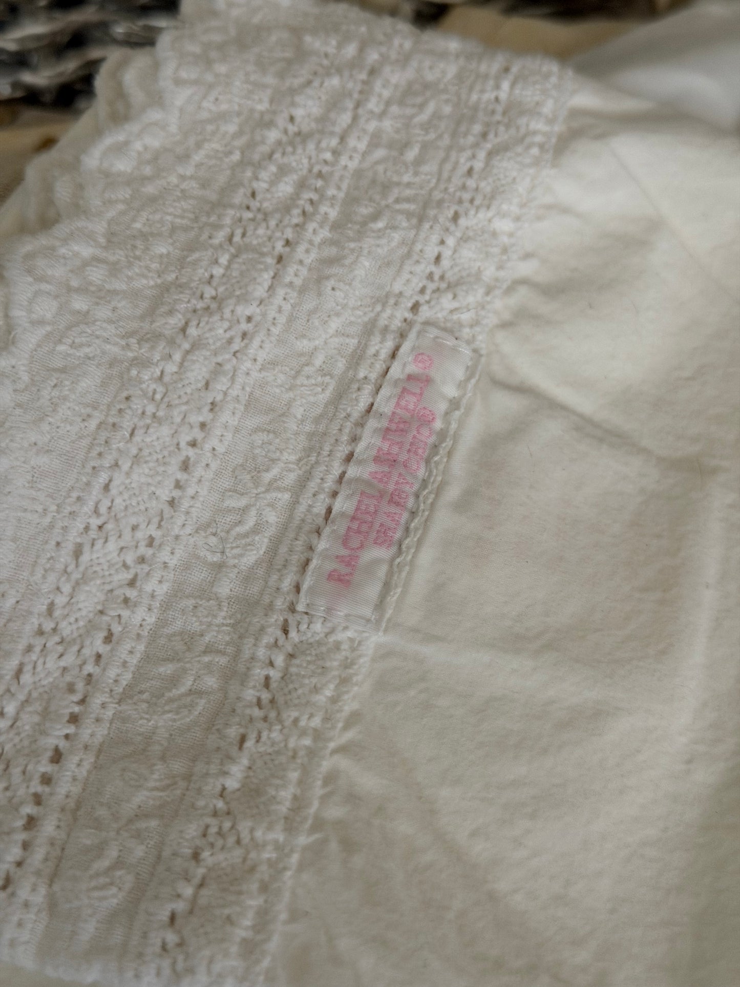 Pair RASSC Rachel Ashwell Lace Hem Pillowcases