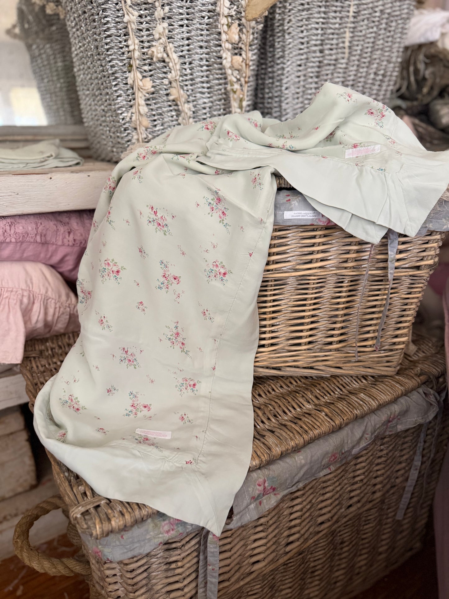 Pair RASSC Rachel Ashwell Bemberg Grace Pillow Shams